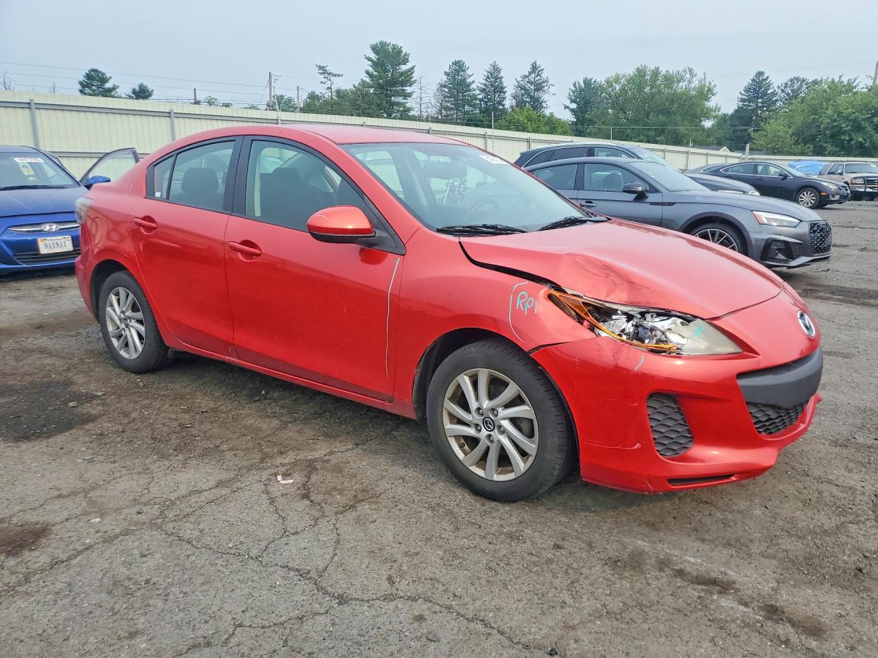 2013 Mazda 3 I Красный vin: JM1BL1V8XD1707191