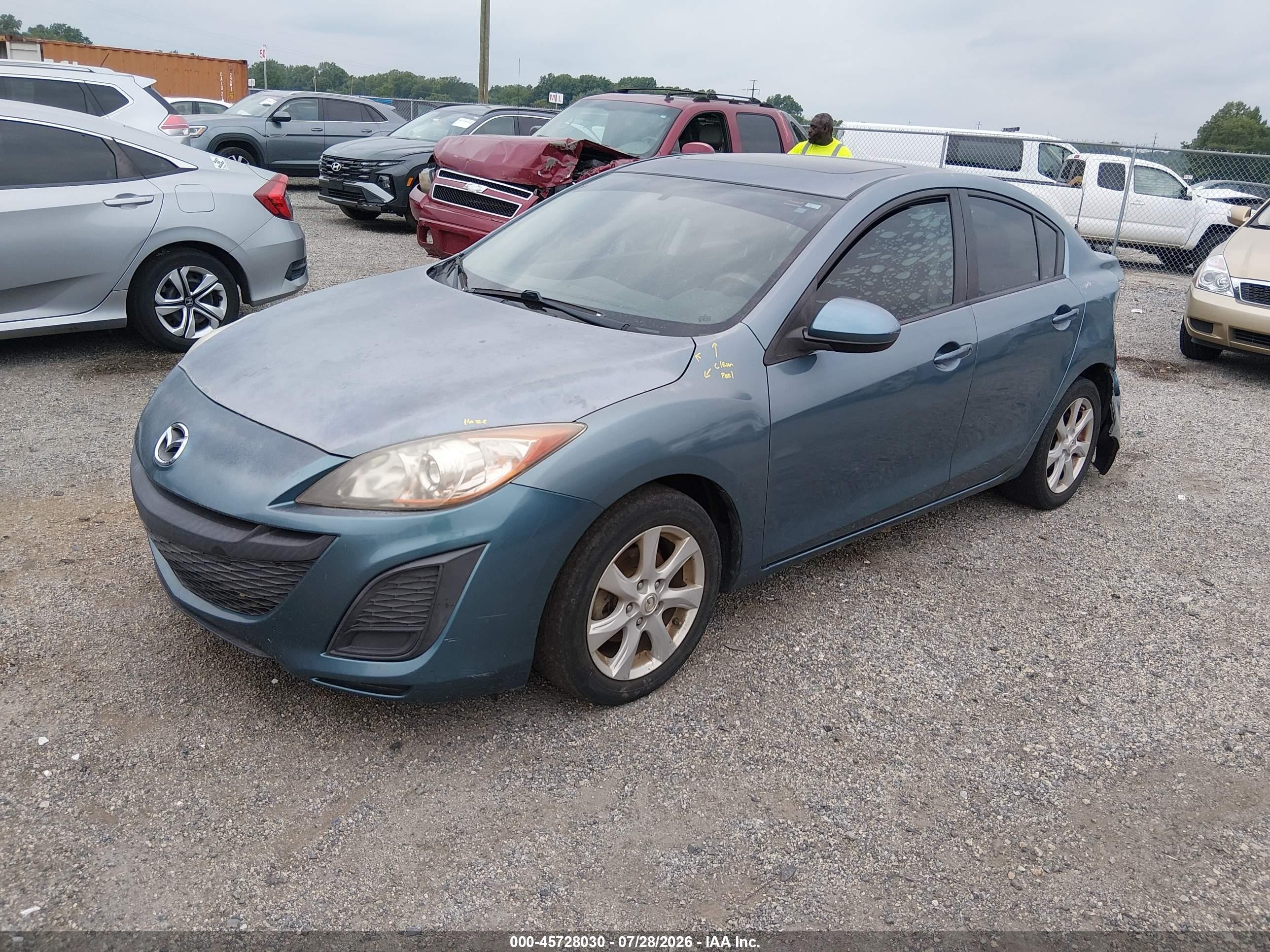 2011 Mazda Mazda3 I Touring Blue vin: JM1BL1VF0B1498667