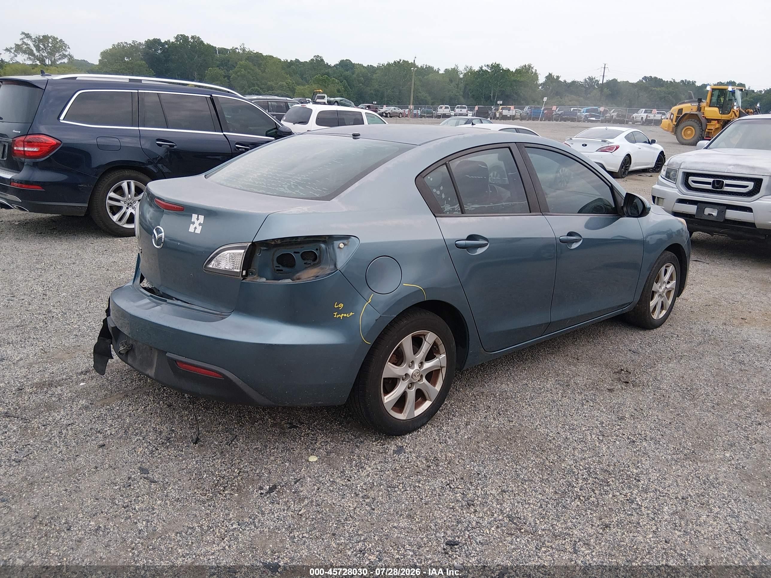 2011 Mazda Mazda3 I Touring Blue vin: JM1BL1VF0B1498667