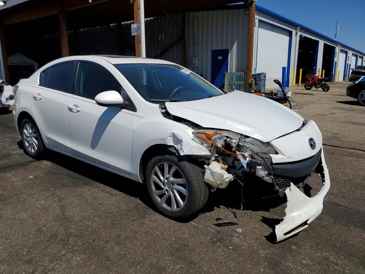 2012 Mazda 3 I White vin: JM1BL1VF3C1510697