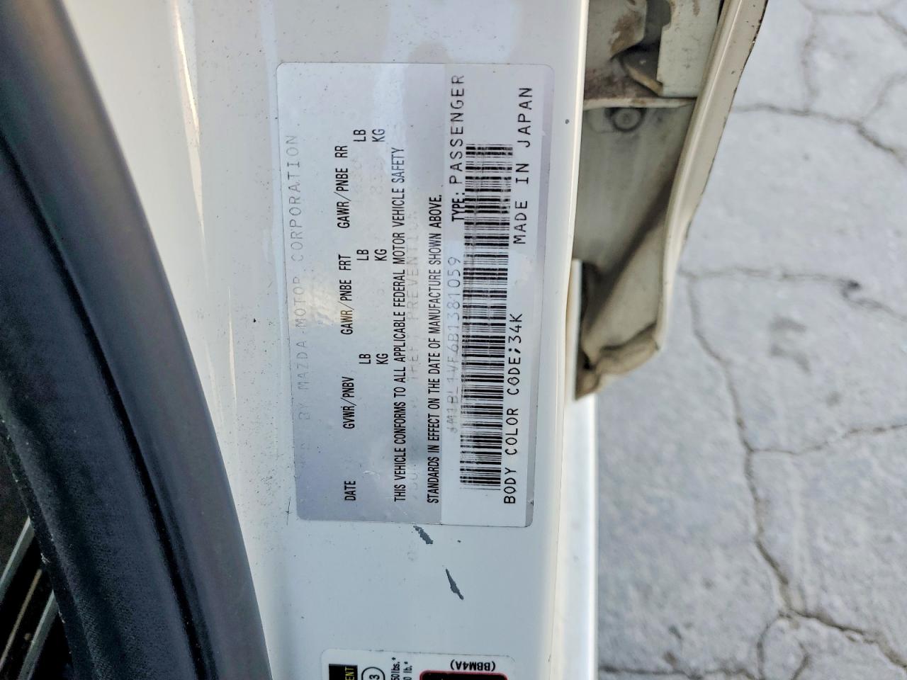 2011 Mazda 3 I White vin: JM1BL1VF6B1381059