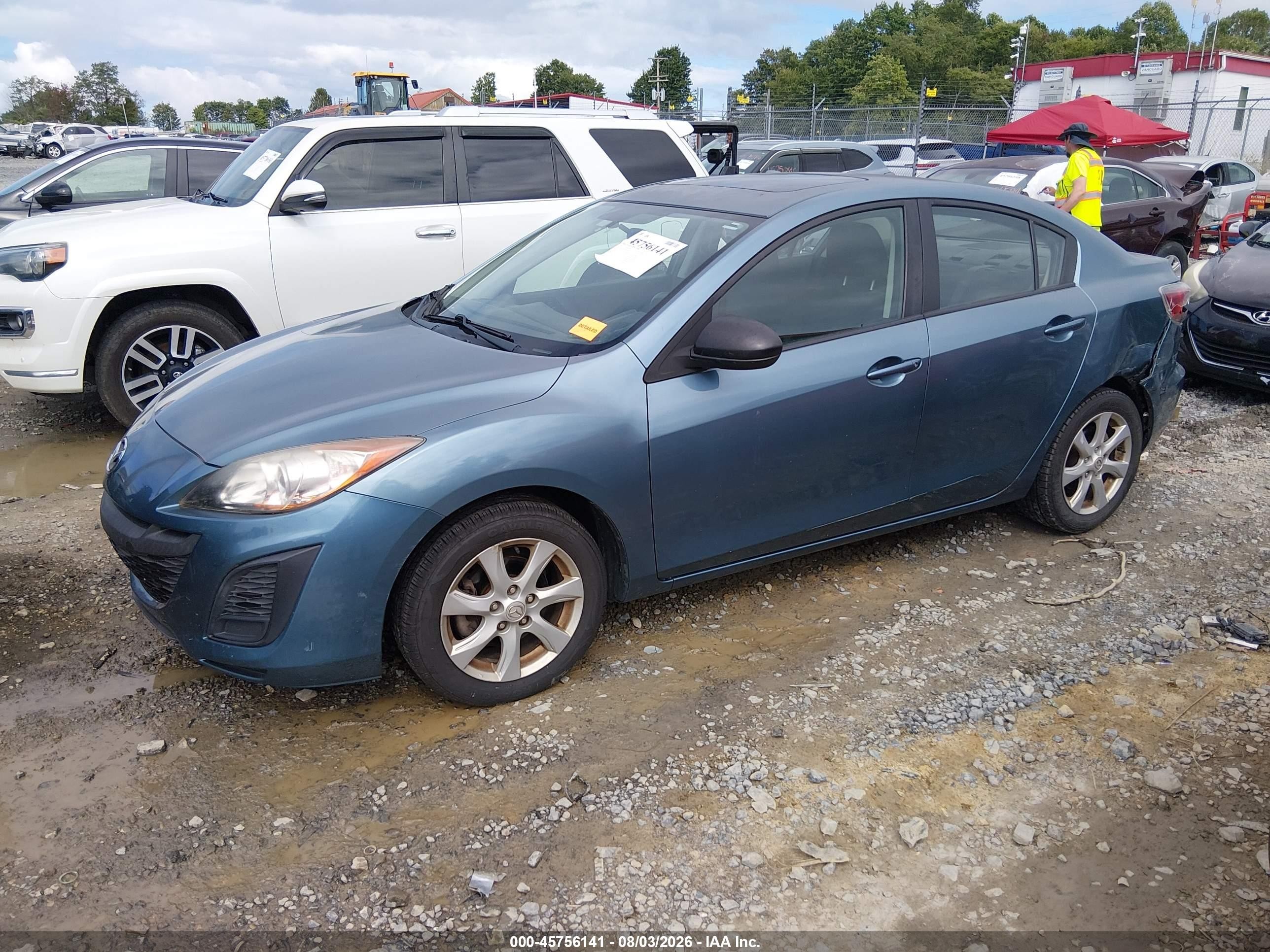 2011 Mazda Mazda3 I Touring Blue vin: JM1BL1VF9B1498750