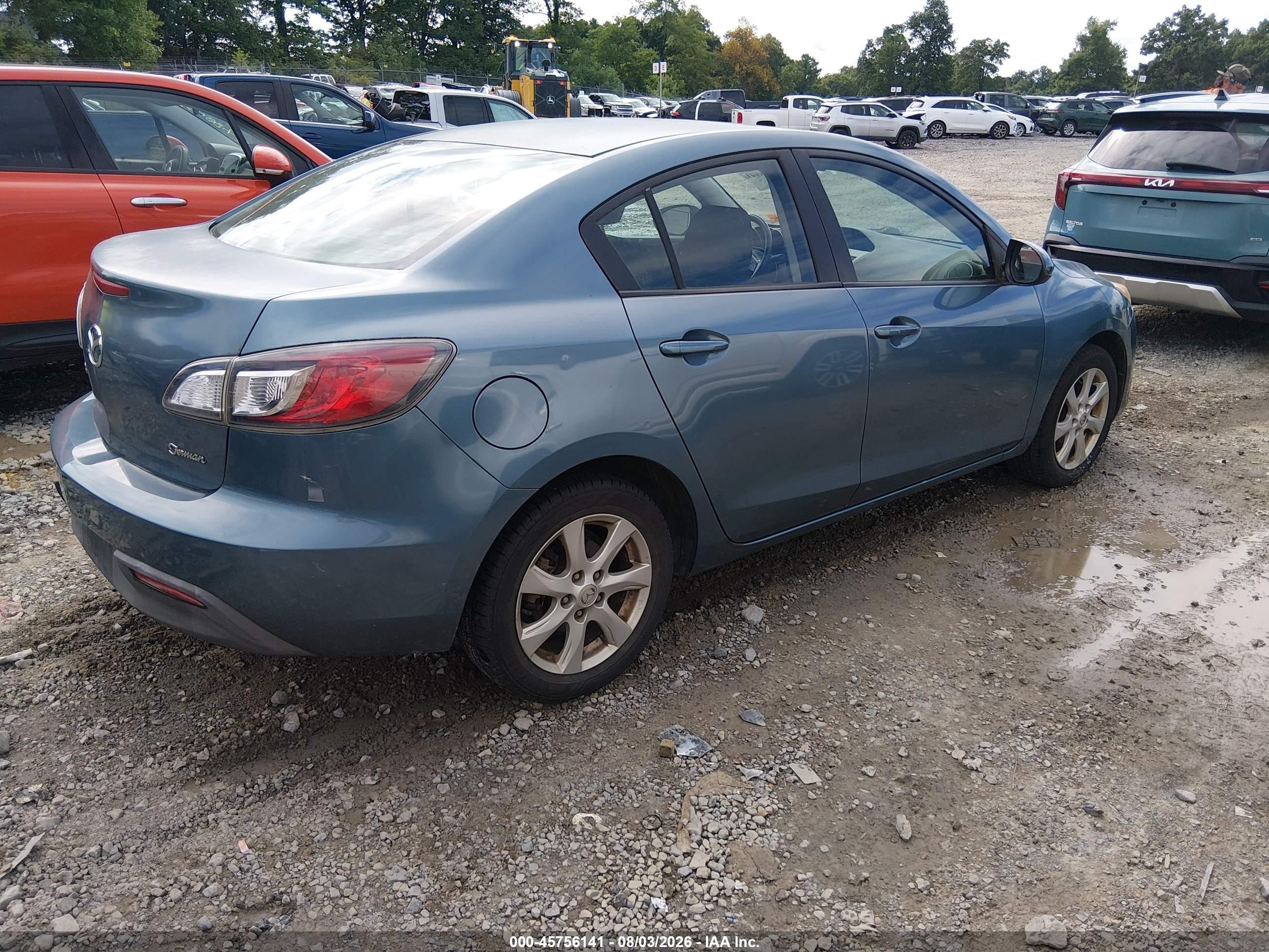 2011 Mazda Mazda3 I Touring Blue vin: JM1BL1VF9B1498750