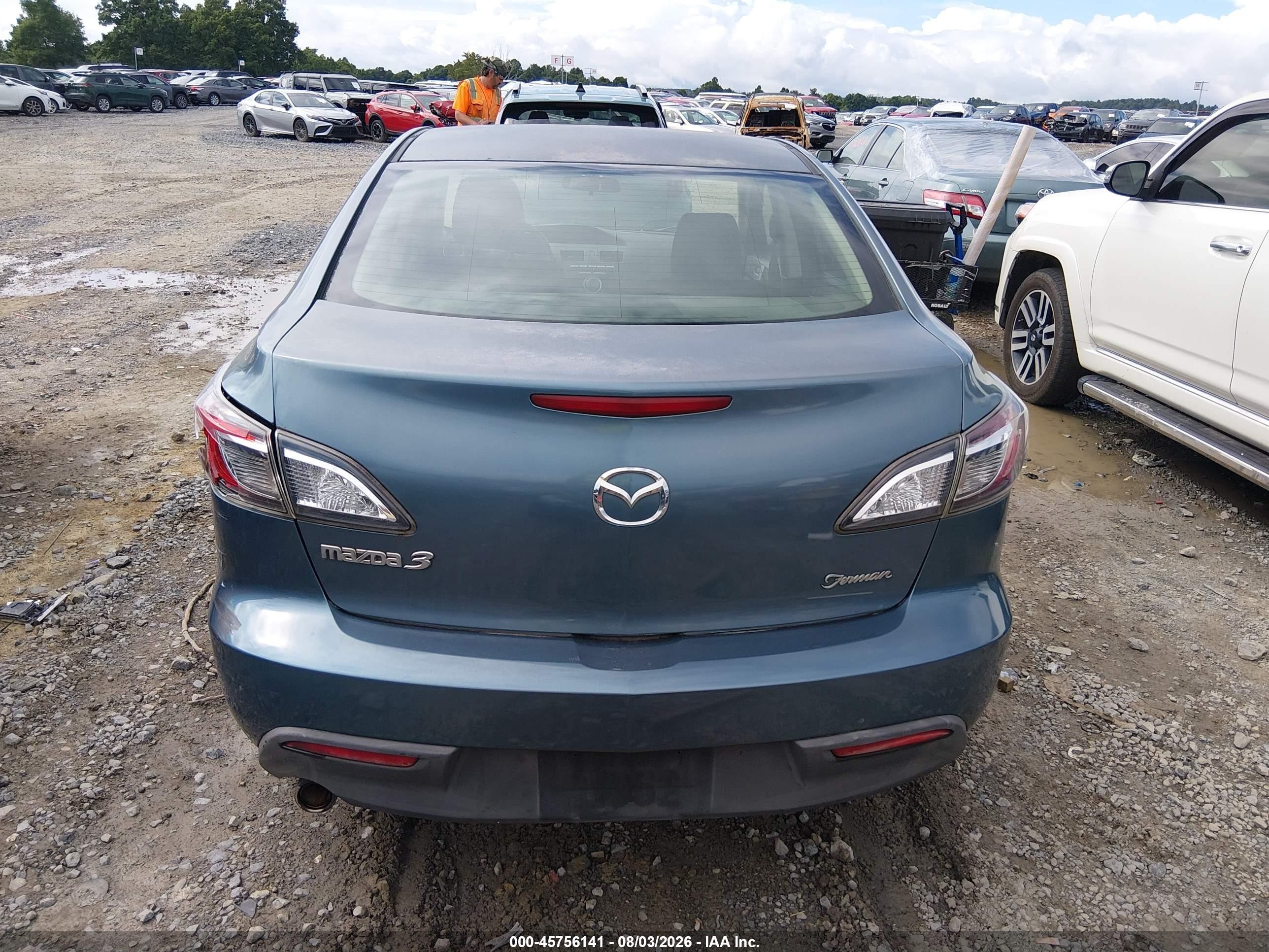 2011 Mazda Mazda3 I Touring Blue vin: JM1BL1VF9B1498750
