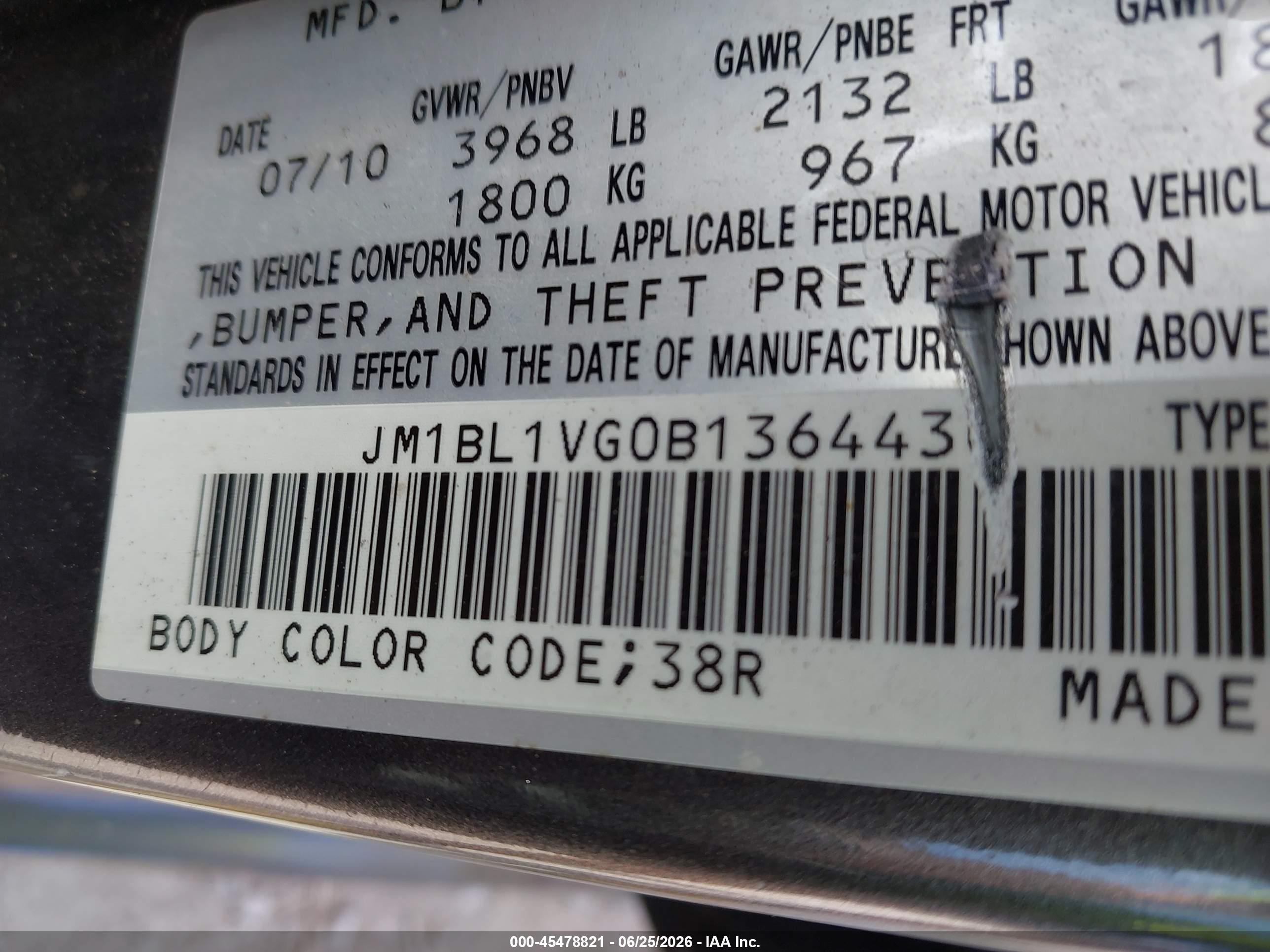 2011 Mazda Mazda3 I Touring Gray vin: JM1BL1VG0B1364430