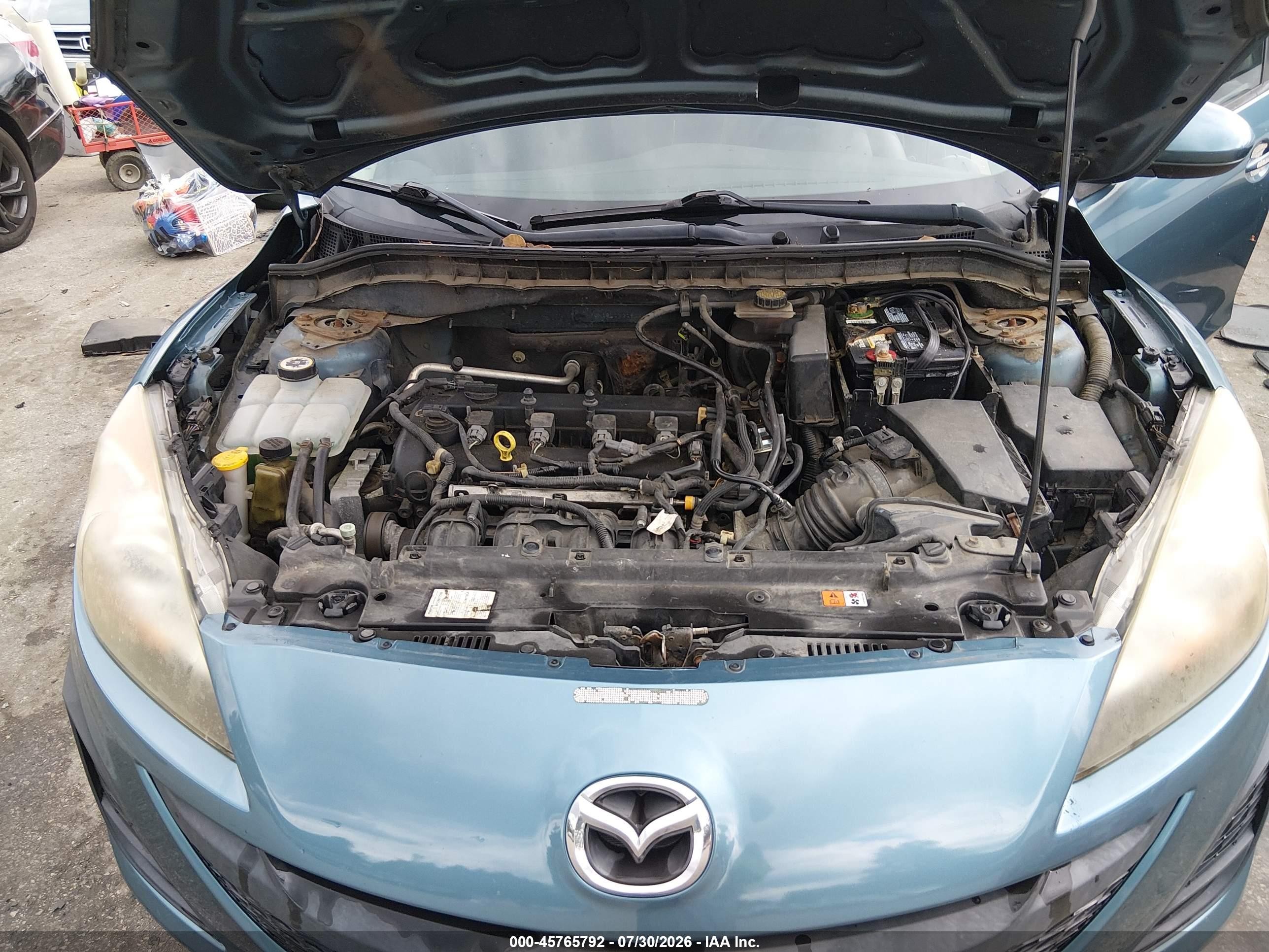 2011 Mazda Mazda3 I Touring Blue vin: JM1BL1VG1B1447185