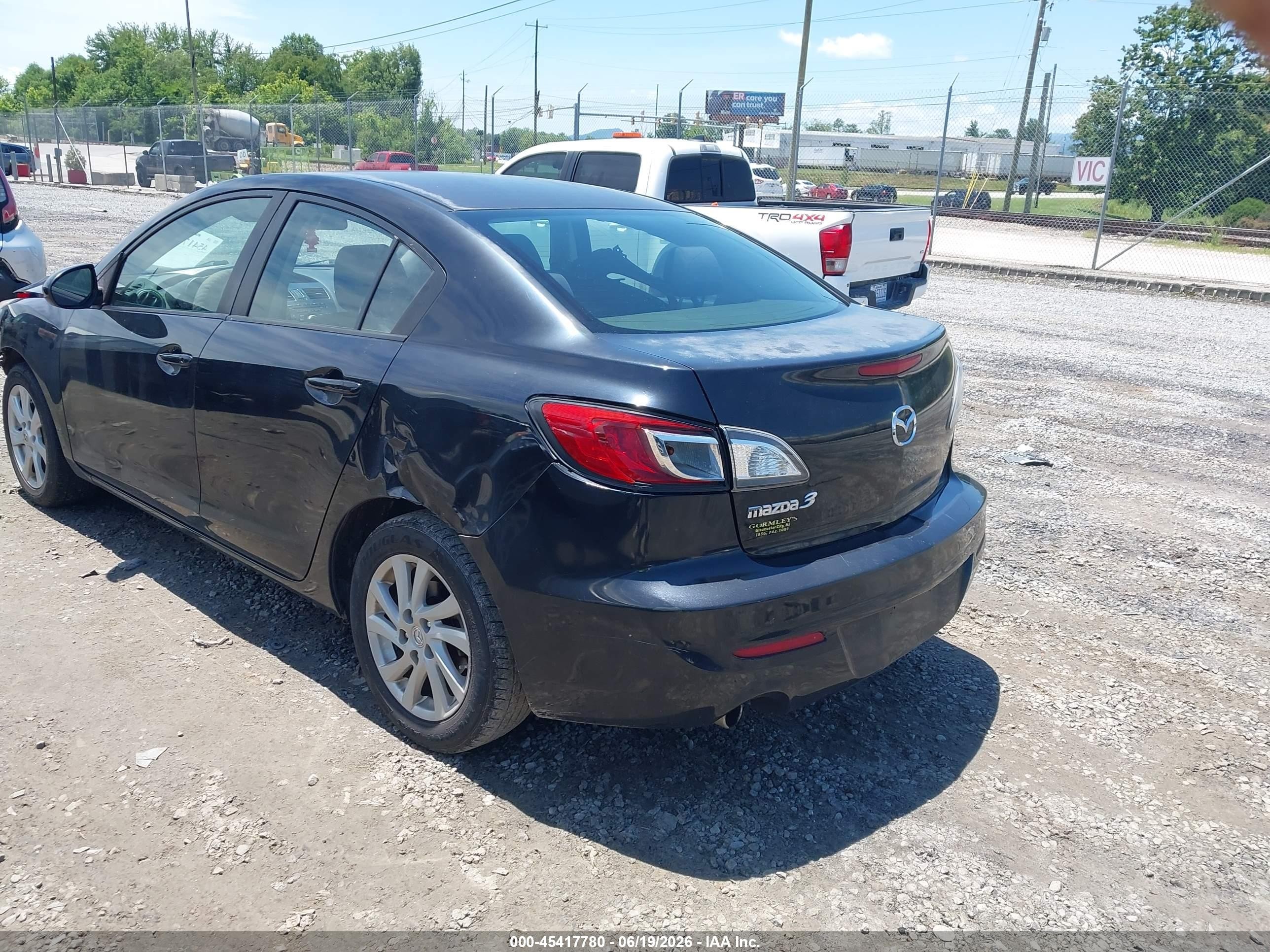 2012 Mazda Mazda3 I Touring Black vin: JM1BL1VG2C1510764