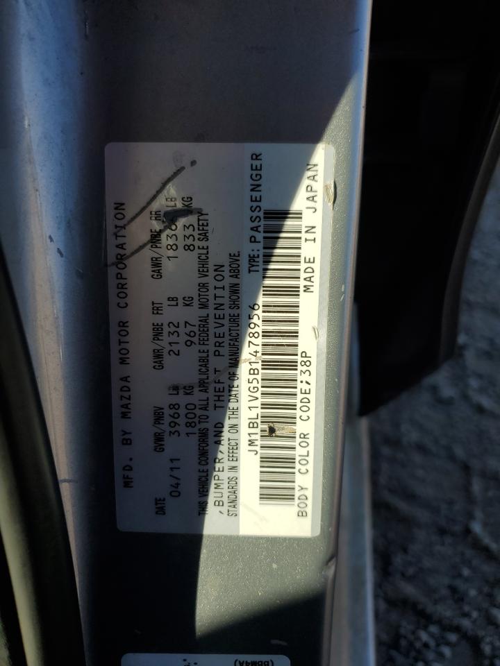 2011 Mazda 3 I Серебряный vin: JM1BL1VG5B1478956