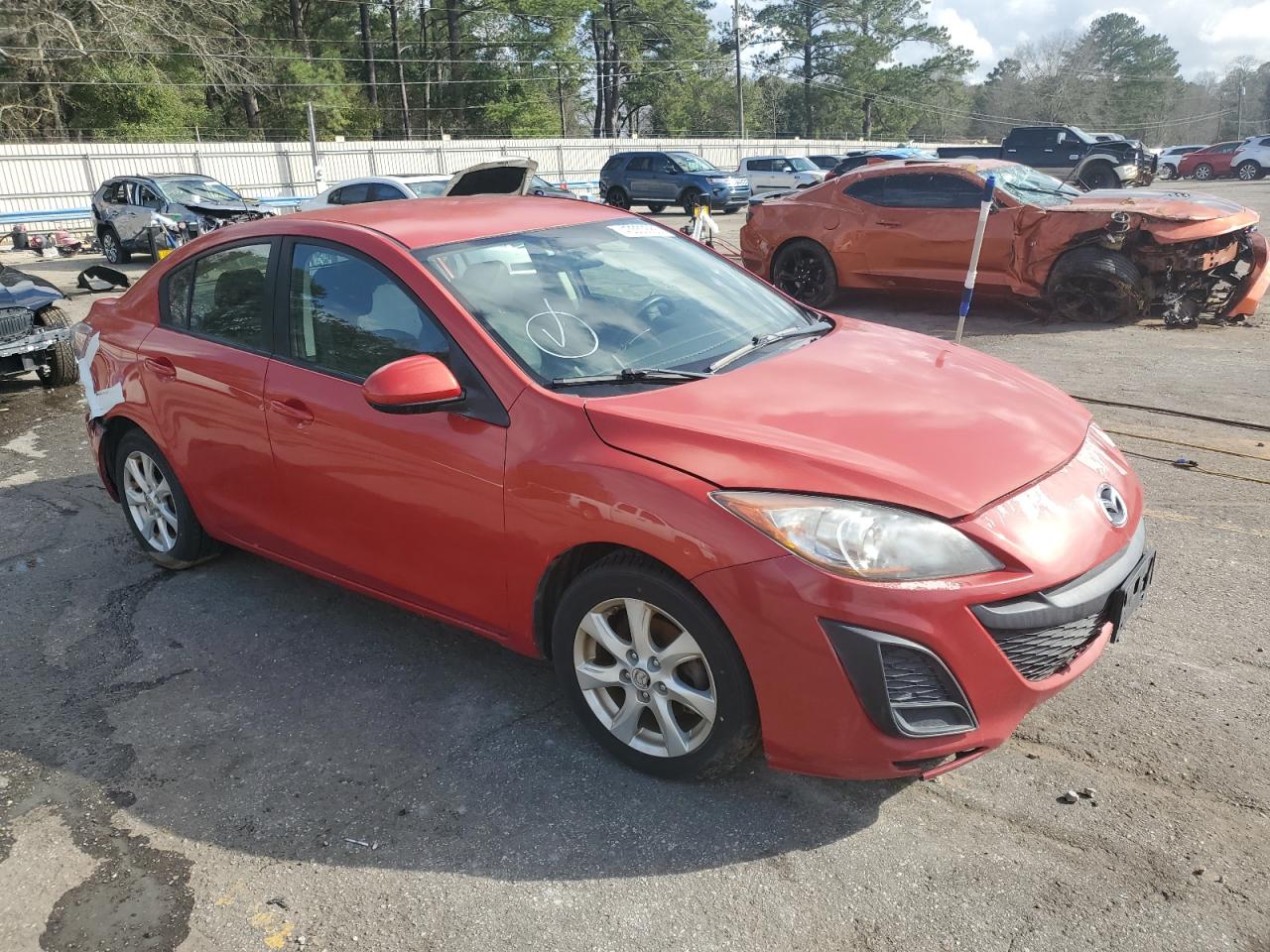 2011 Mazda 3 I Красный vin: JM1BL1VG7B1478103