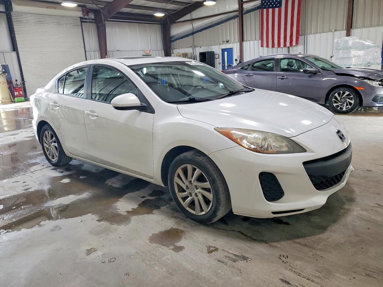 2012 Mazda 3 I White vin: JM1BL1VG7C1510646