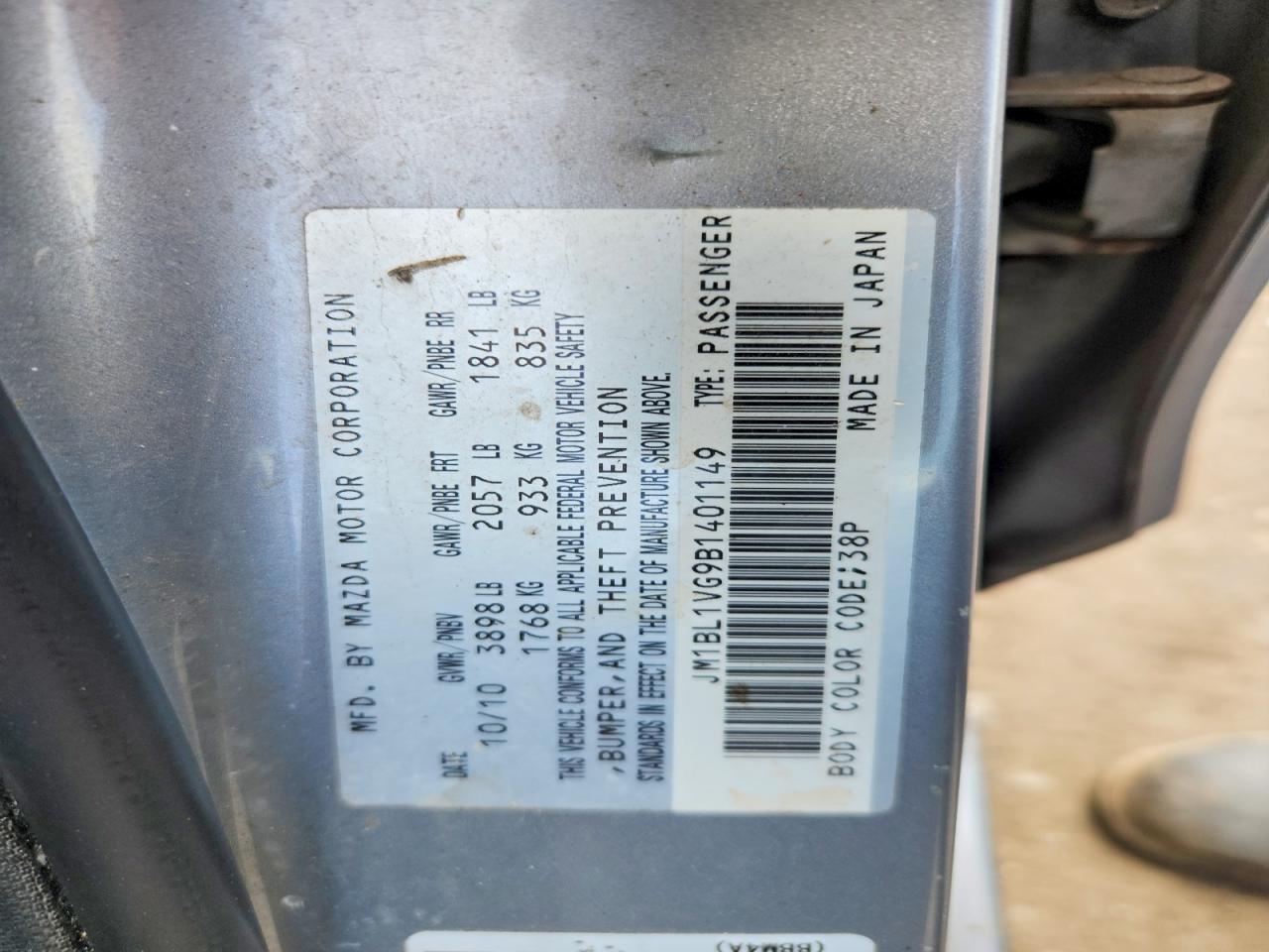 2011 Mazda 3 I Silver vin: JM1BL1VG9B1401149