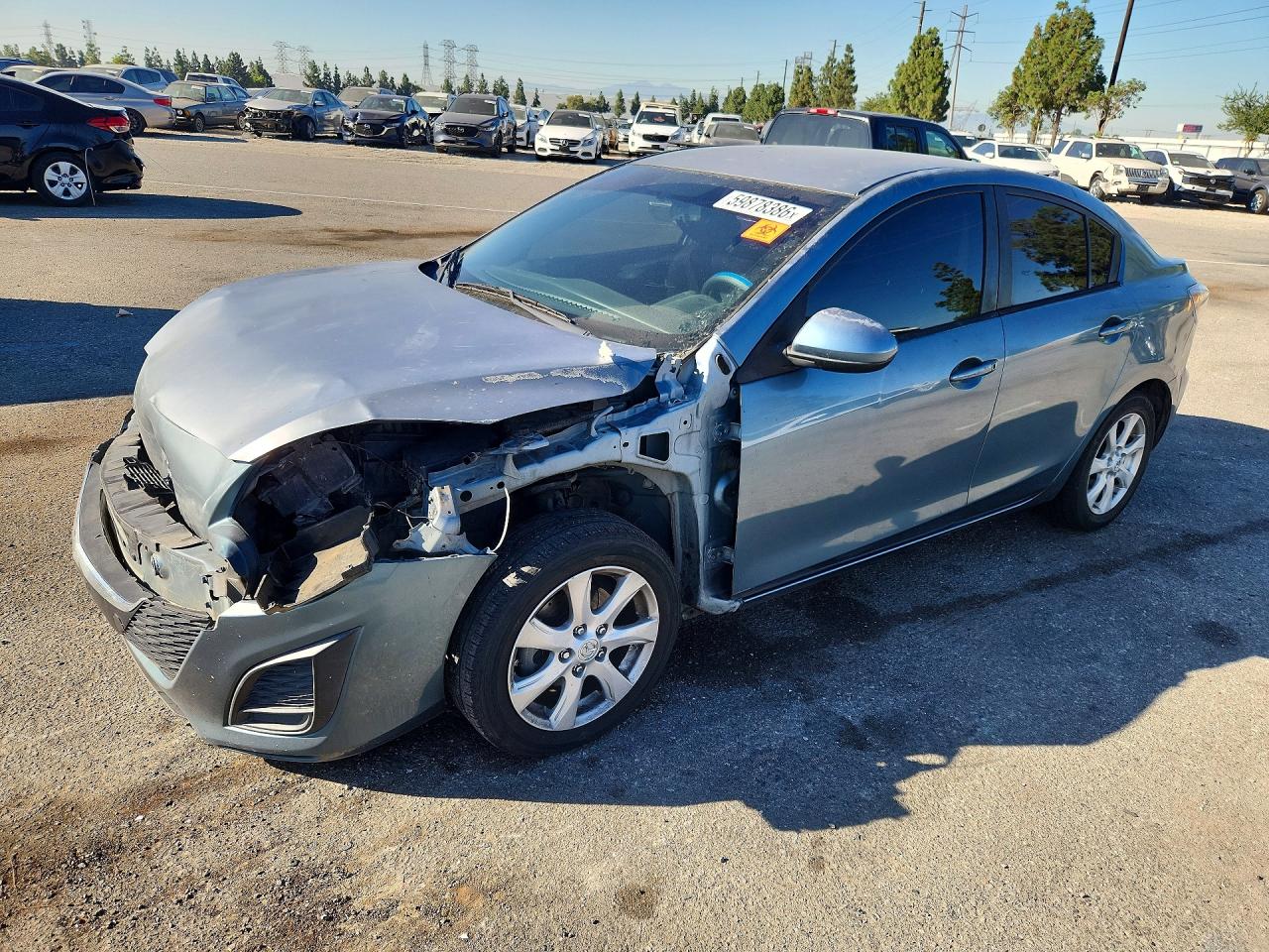 2011 Mazda 3 I Бирюзовый vin: JM1BL1VGXB1477608