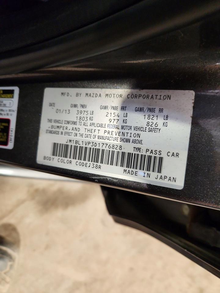 2013 Mazda 3 I Gray vin: JM1BL1VP3D1776828
