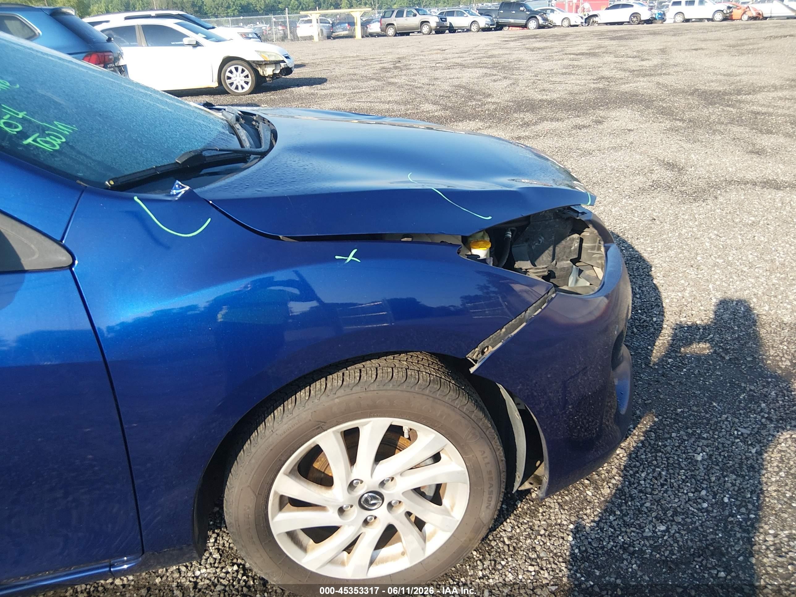 2013 Mazda Mazda3 I Touring Dark Blue vin: JM1BL1VP4D1789734