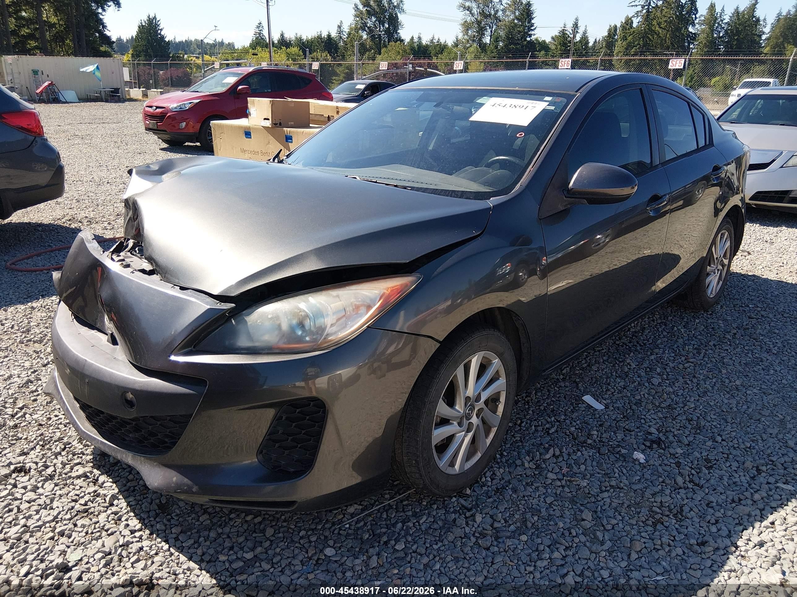 2013 Mazda Mazda3 I Touring Серый vin: JM1BL1VP4D1791368