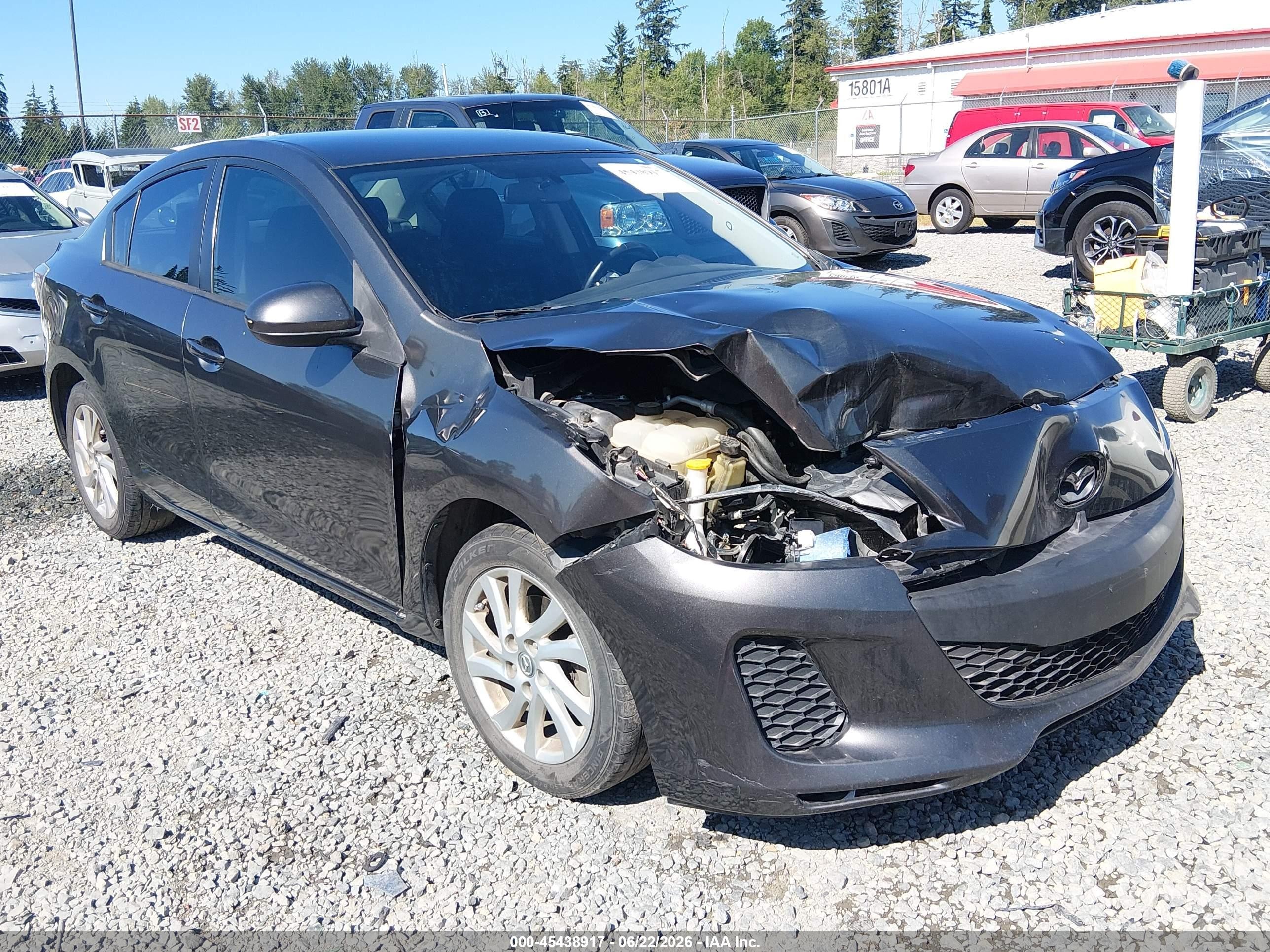 2013 Mazda Mazda3 I Touring Серый vin: JM1BL1VP4D1791368