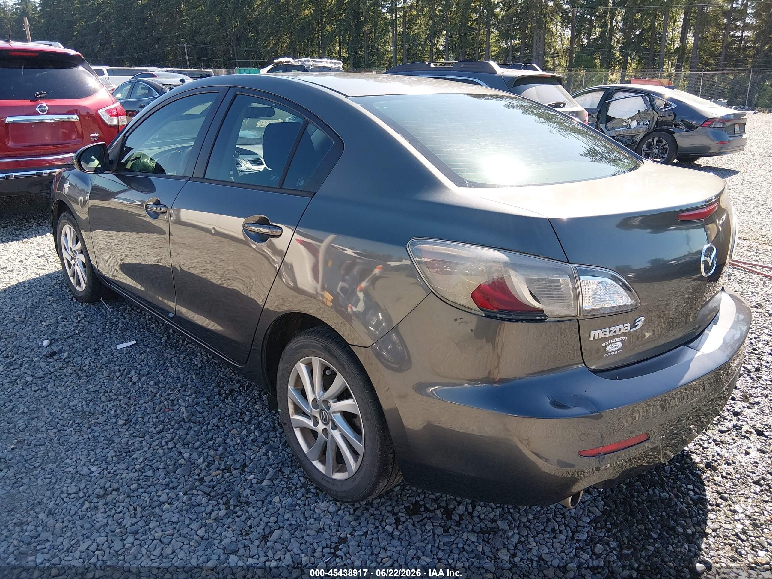 2013 Mazda Mazda3 I Touring Серый vin: JM1BL1VP4D1791368