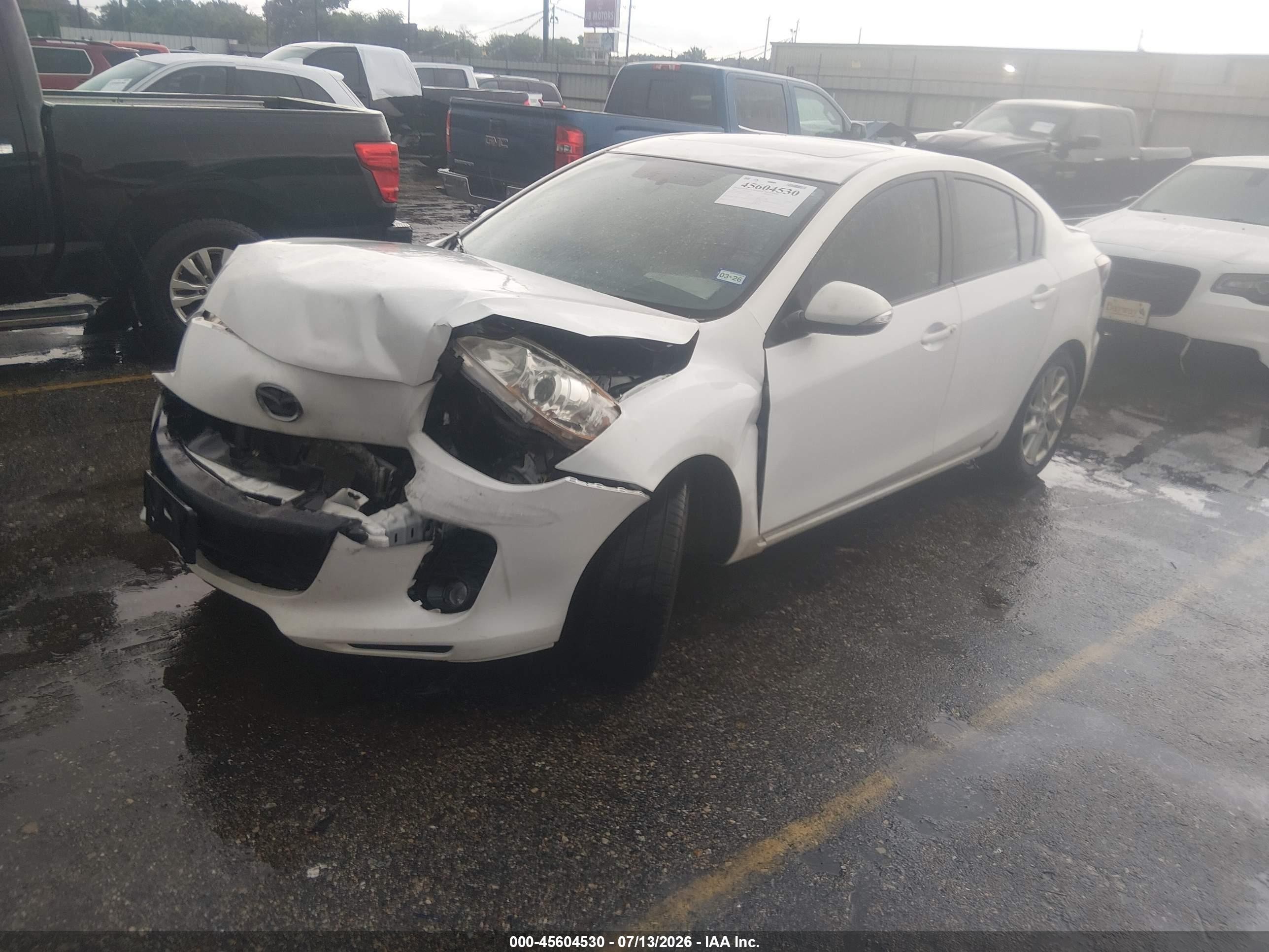 2012 Mazda Mazda3 S Grand Touring White vin: JM1BL1W52C1525455