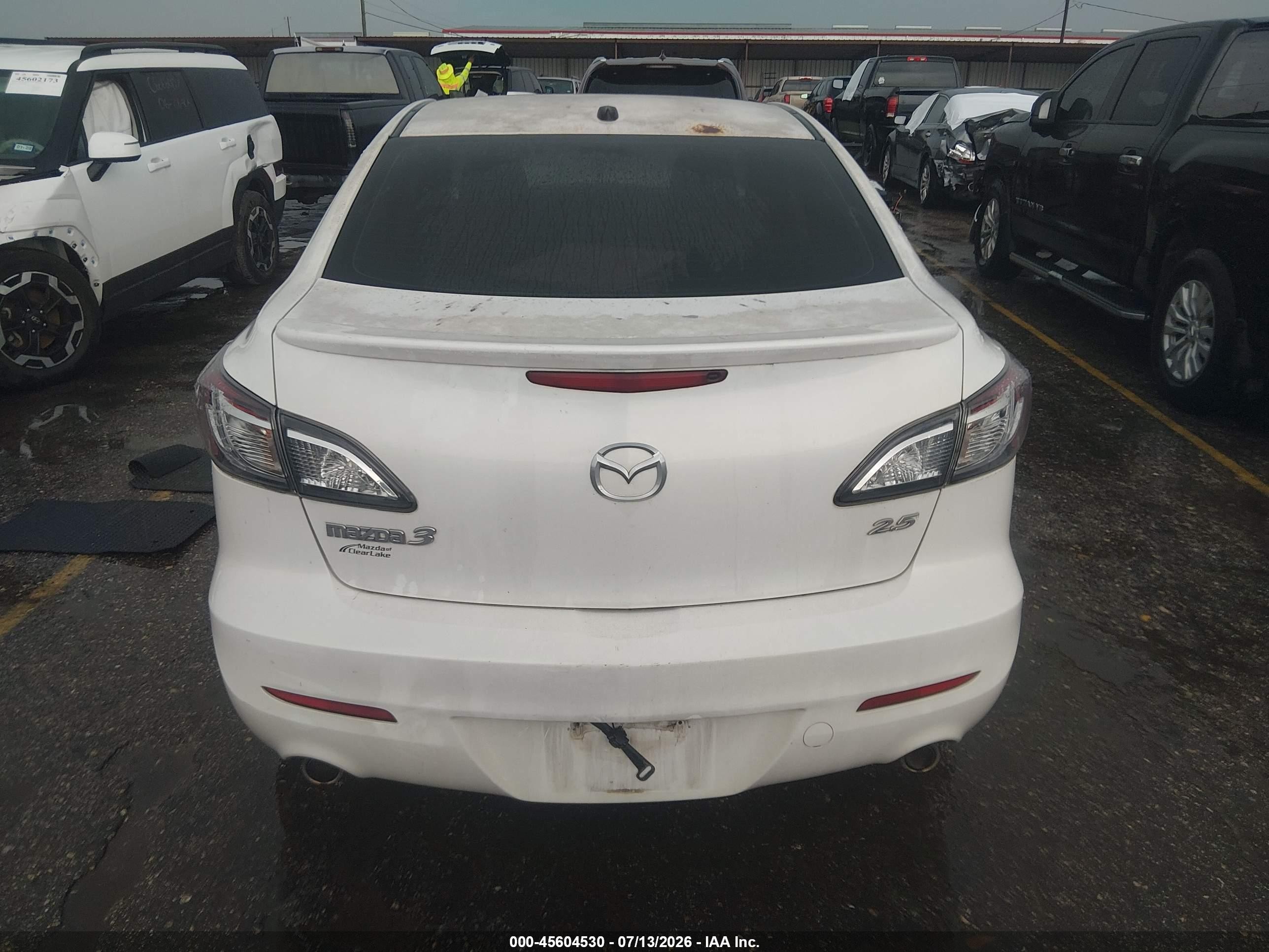 2012 Mazda Mazda3 S Grand Touring White vin: JM1BL1W52C1525455
