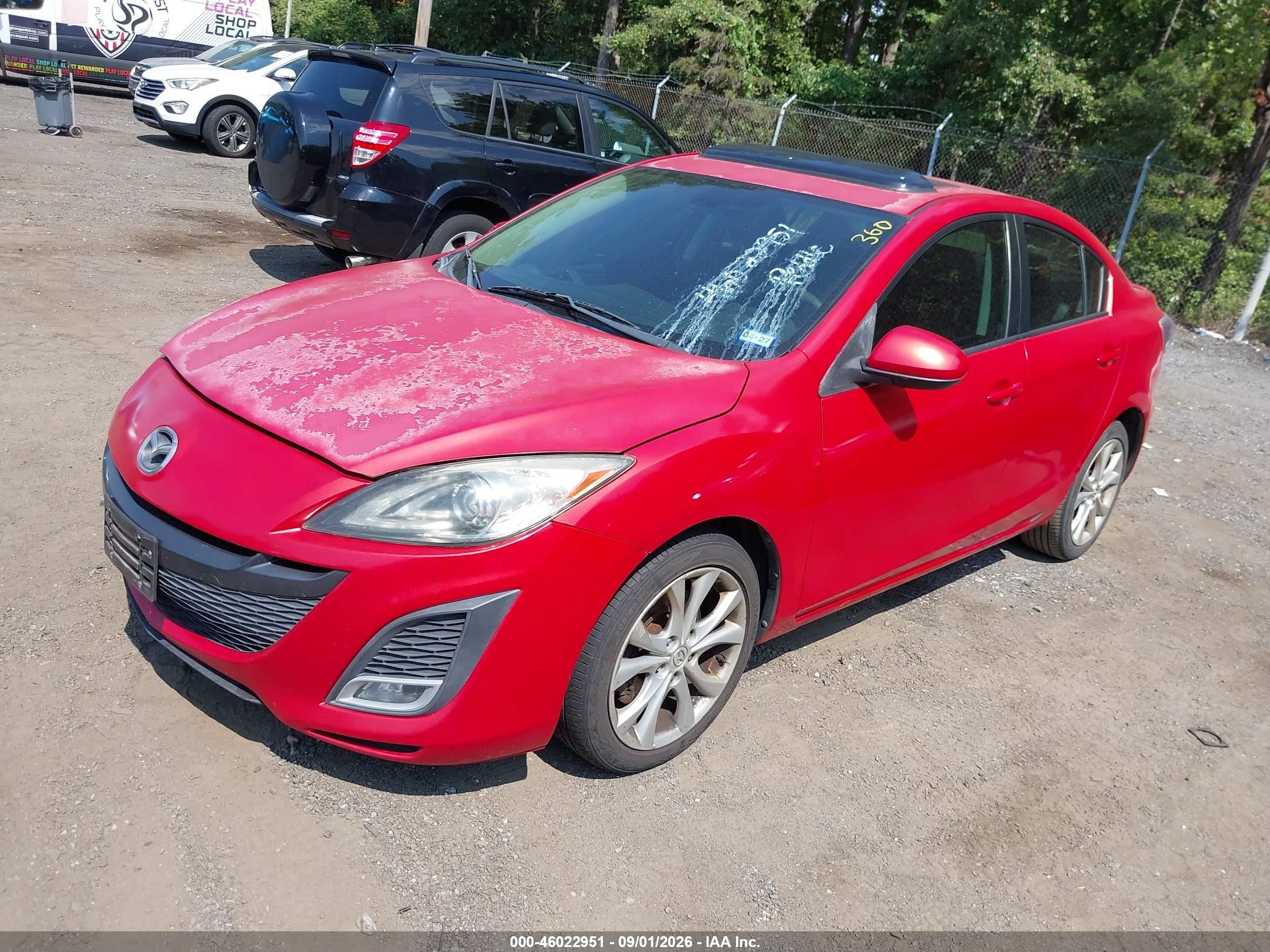 2011 Mazda Mazda3 S Grand Touring Красный vin: JM1BL1W5XB1380700