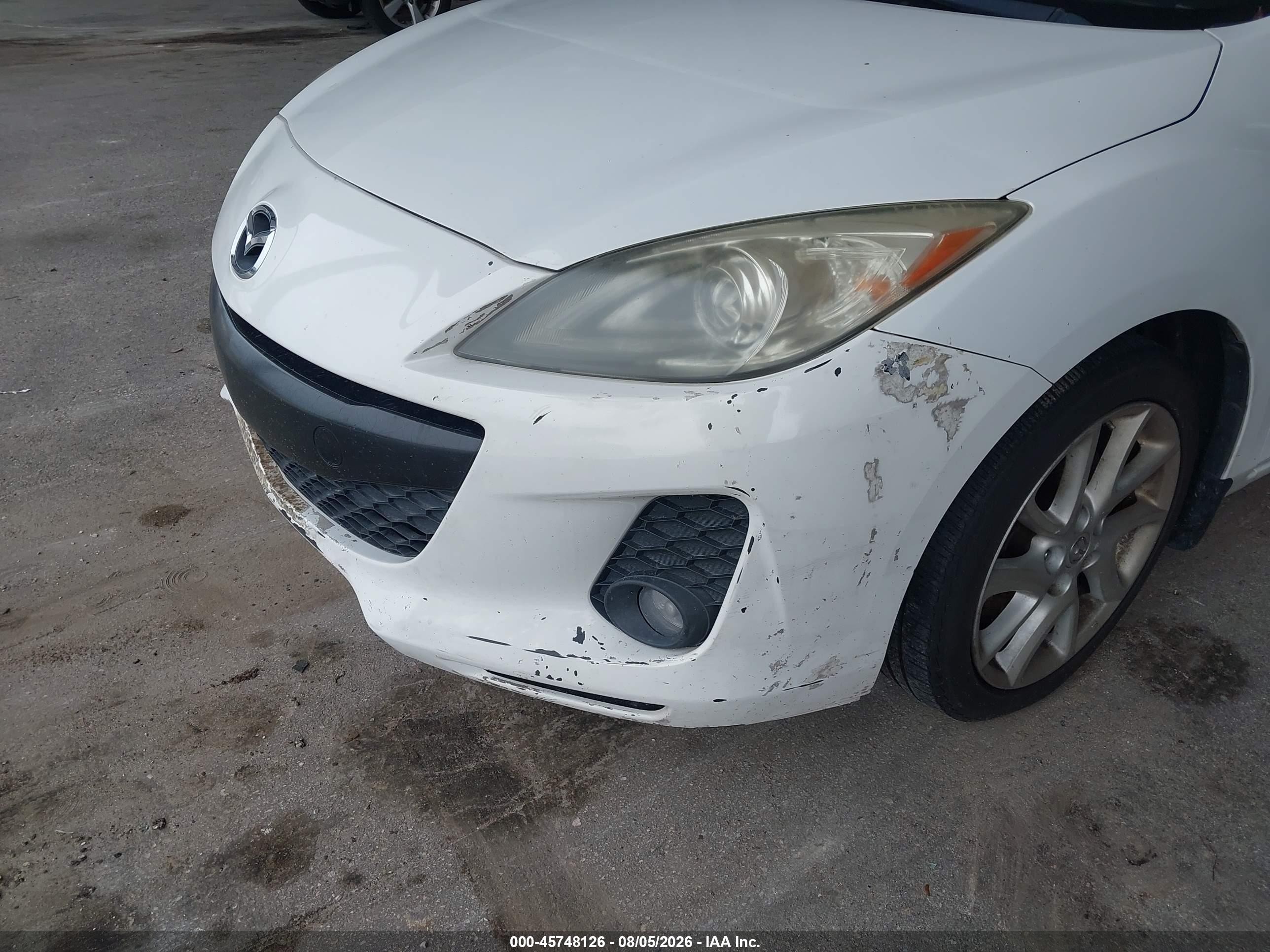 2012 Mazda Mazda3 S Grand Touring White vin: JM1BL1W65C1521019