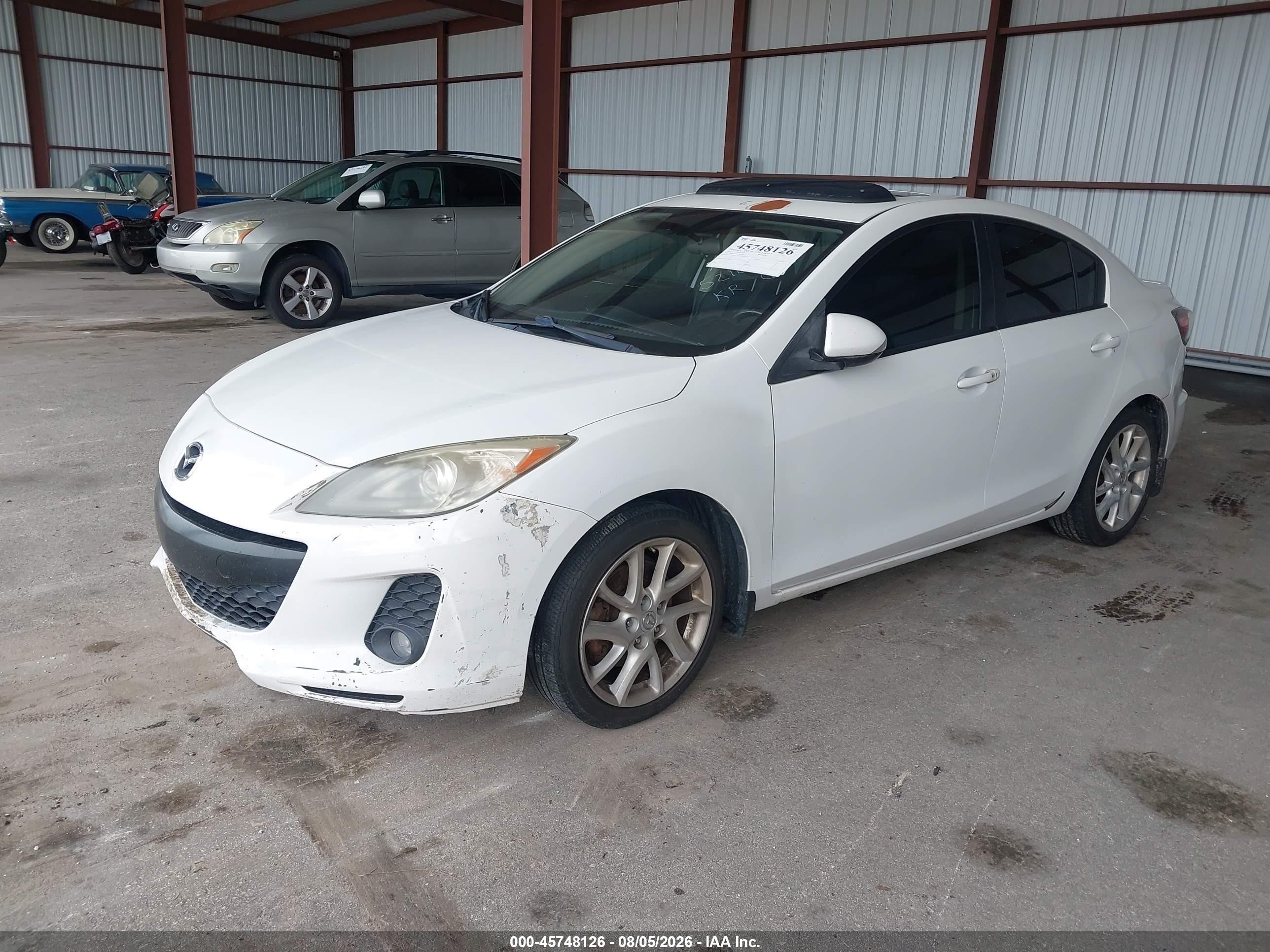 2012 Mazda Mazda3 S Grand Touring White vin: JM1BL1W65C1521019