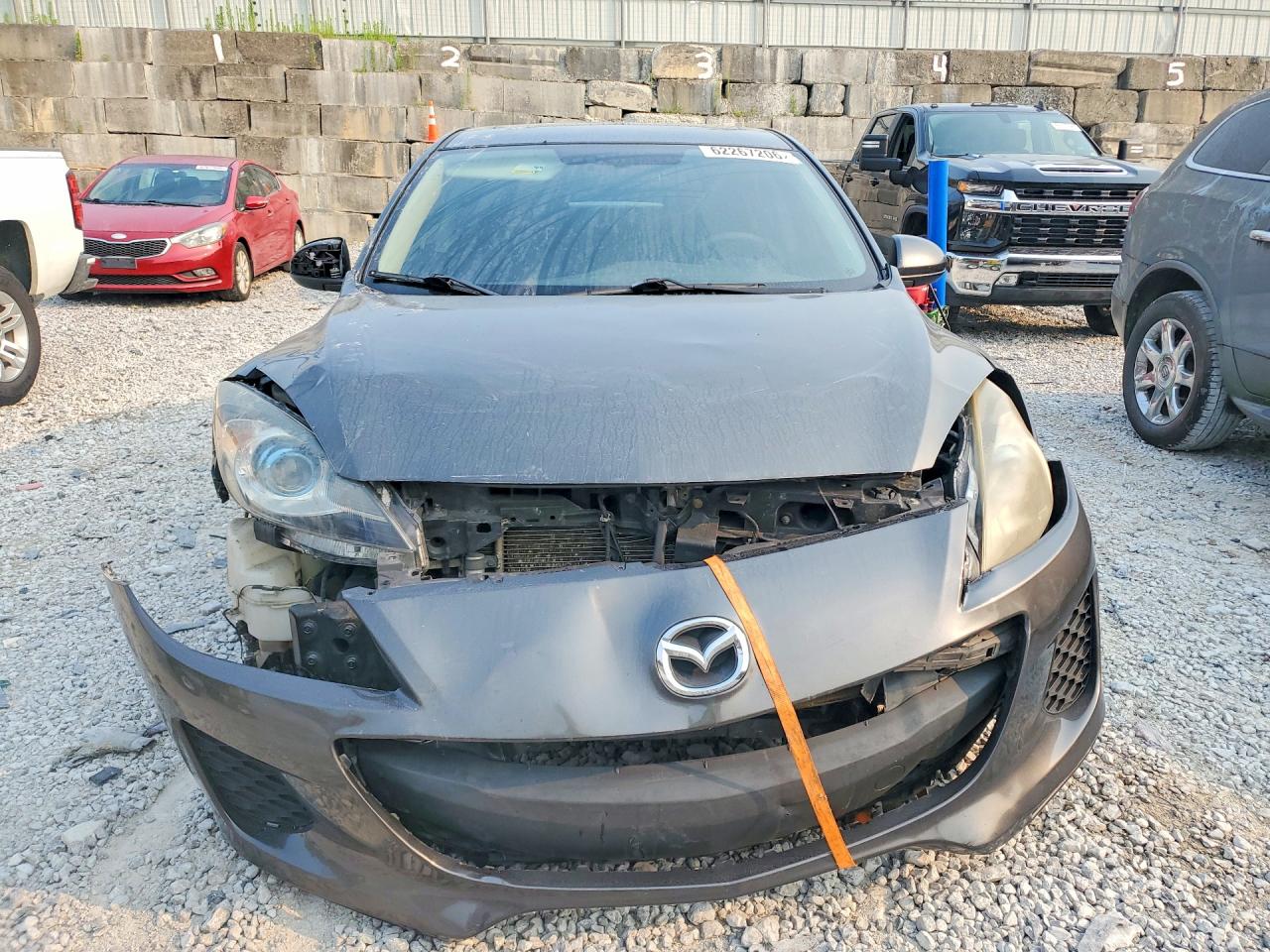 2012 Mazda 3 I Gray vin: JM1BL1W72C1697406