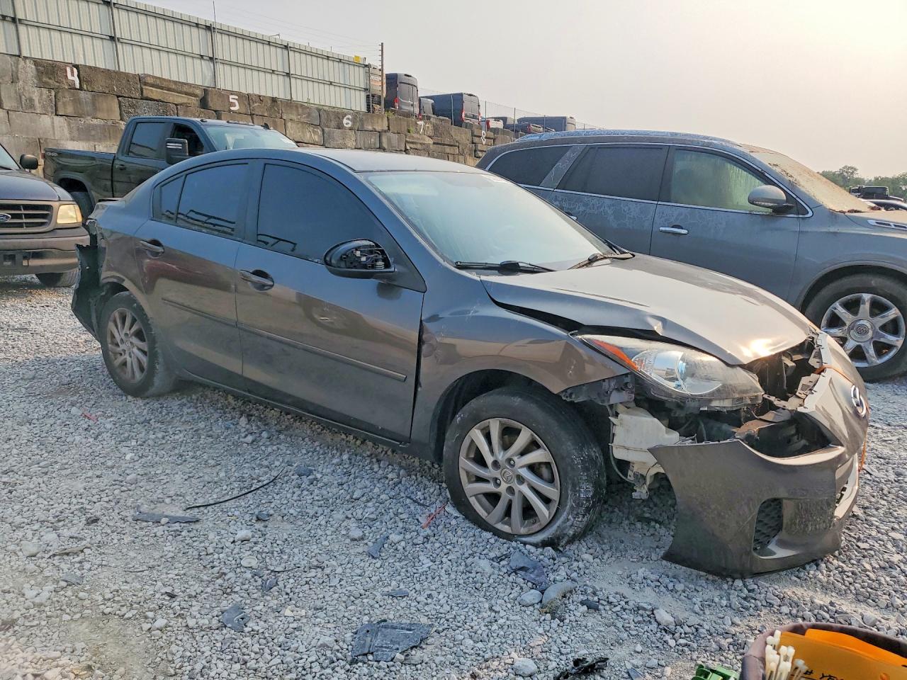 2012 Mazda 3 I Gray vin: JM1BL1W72C1697406