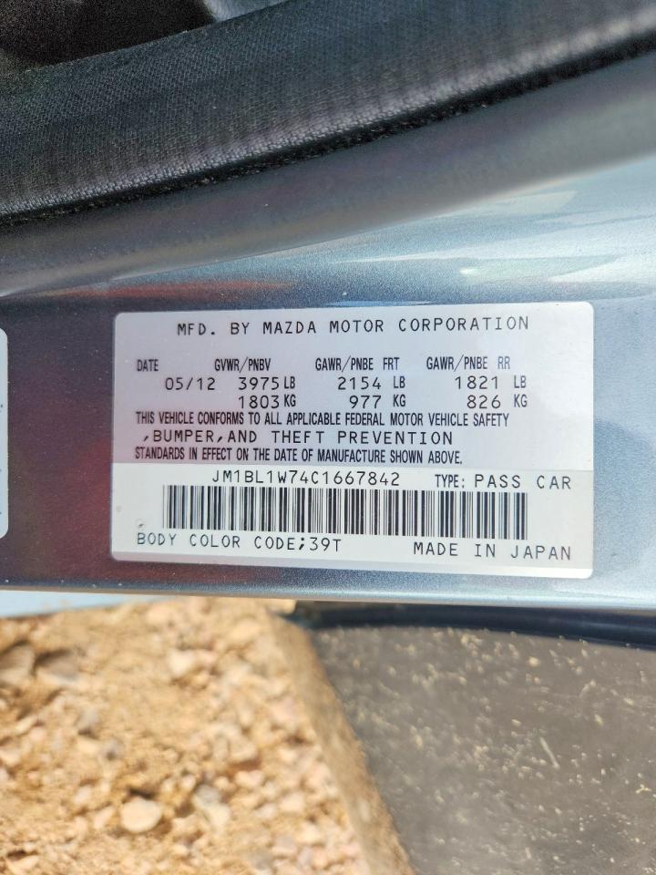 2012 Mazda 3 I Blue vin: JM1BL1W74C1667842