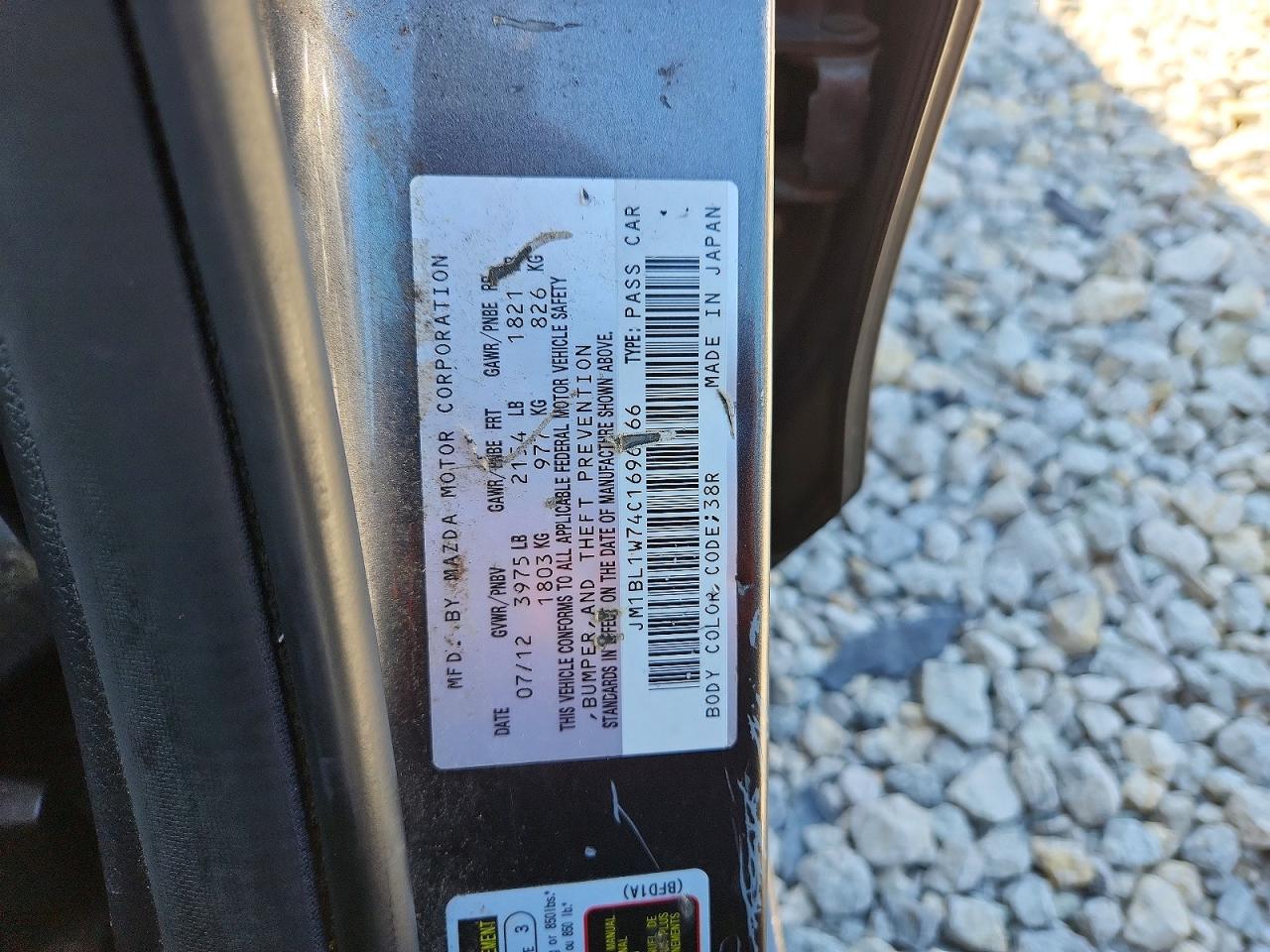 2012 Mazda 3 I Gray vin: JM1BL1W74C1696466