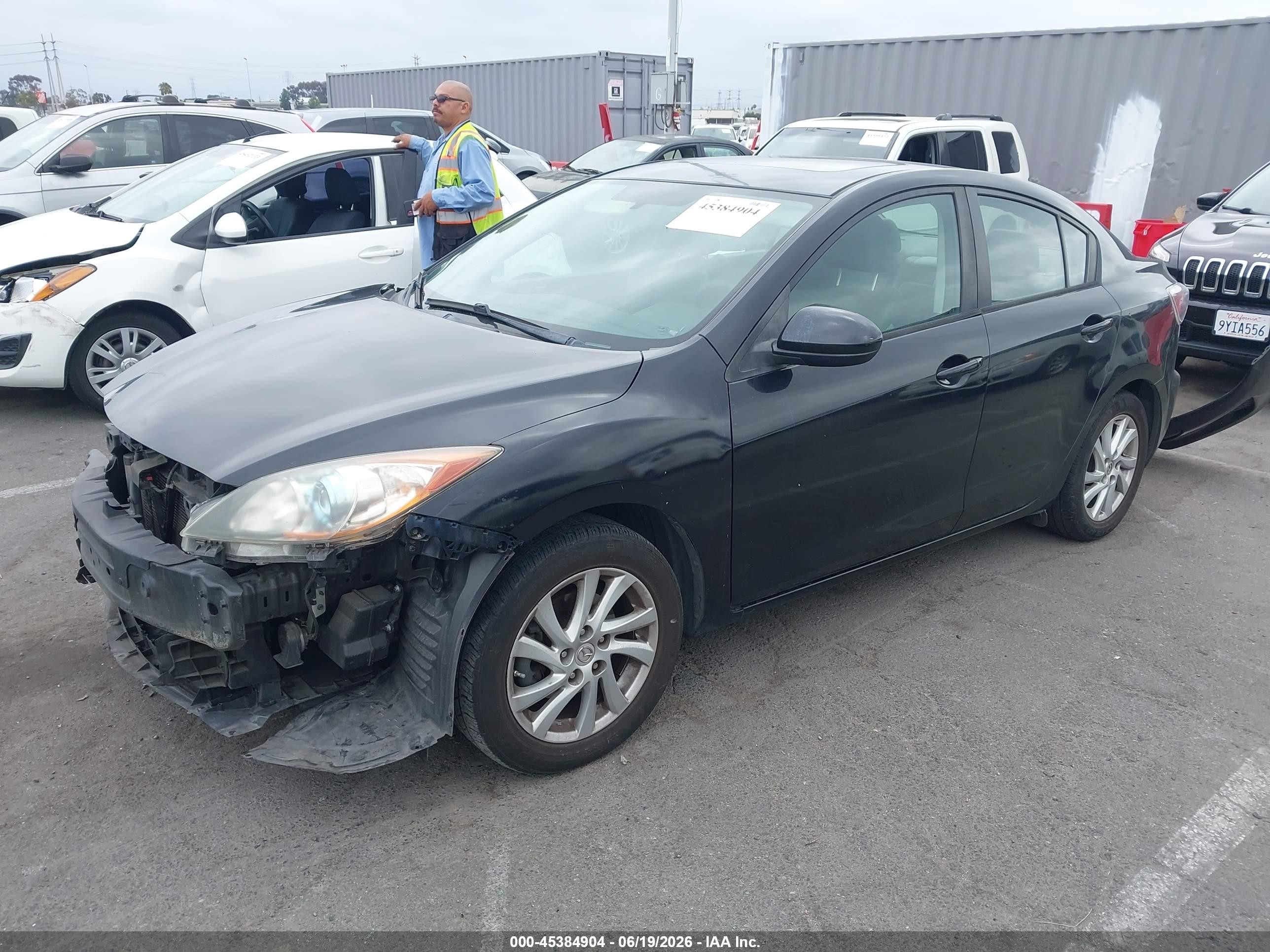 2012 Mazda Mazda3 I Grand Touring Black vin: JM1BL1W81C1547067