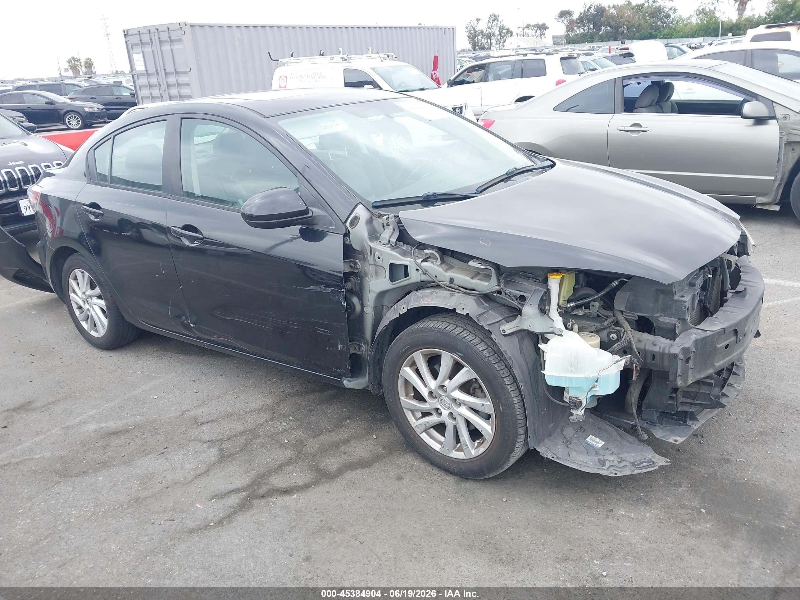 2012 Mazda Mazda3 I Grand Touring Black vin: JM1BL1W81C1547067