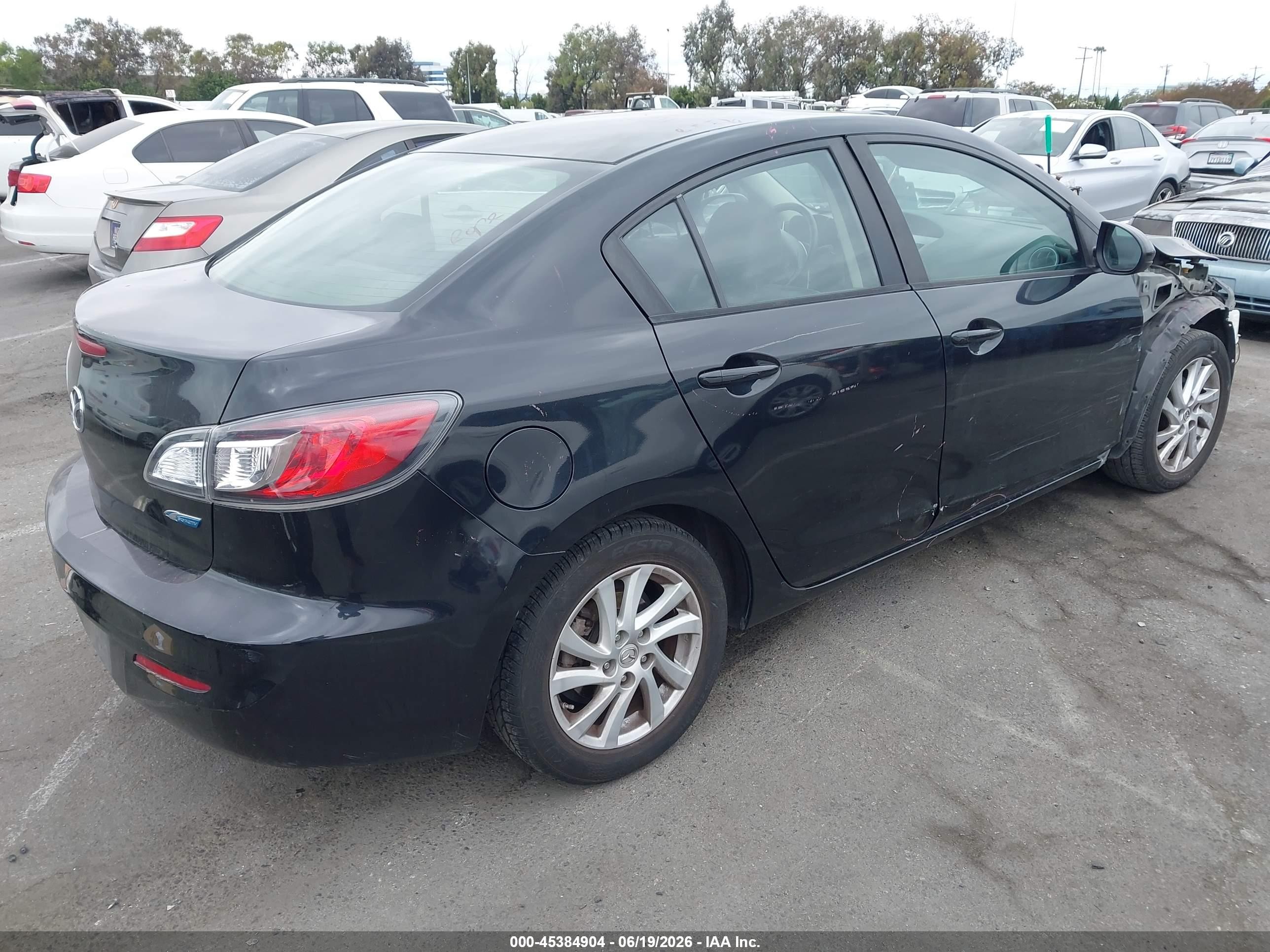 2012 Mazda Mazda3 I Grand Touring Black vin: JM1BL1W81C1547067
