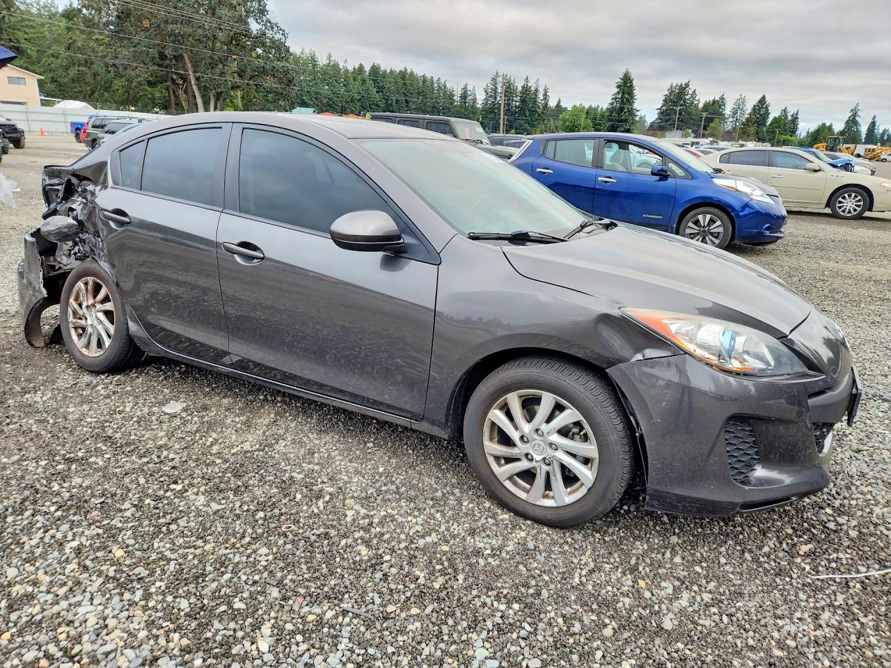 2012 Mazda 3 I Gray vin: JM1BL1W81C1675003