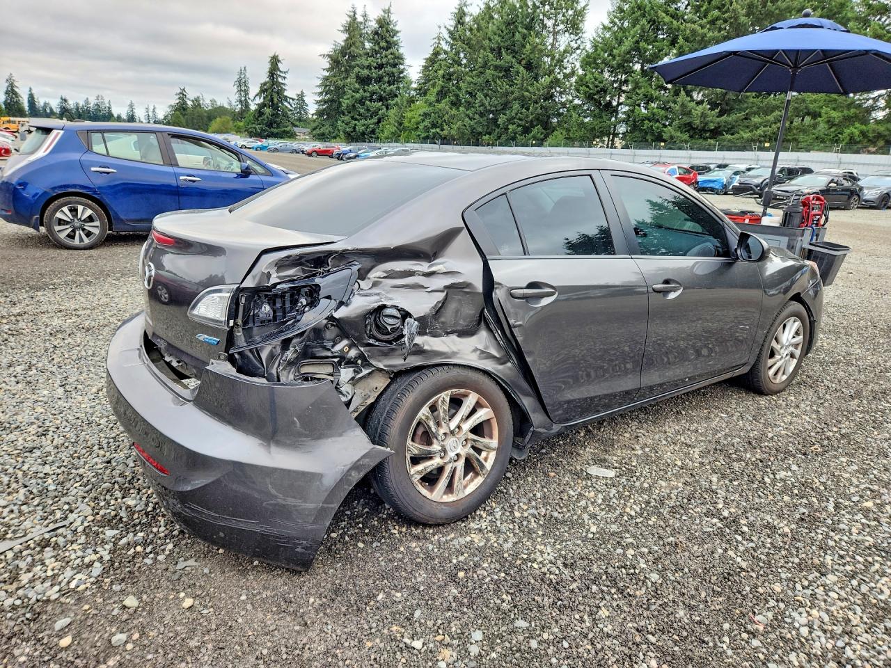 2012 Mazda 3 I Gray vin: JM1BL1W81C1675003