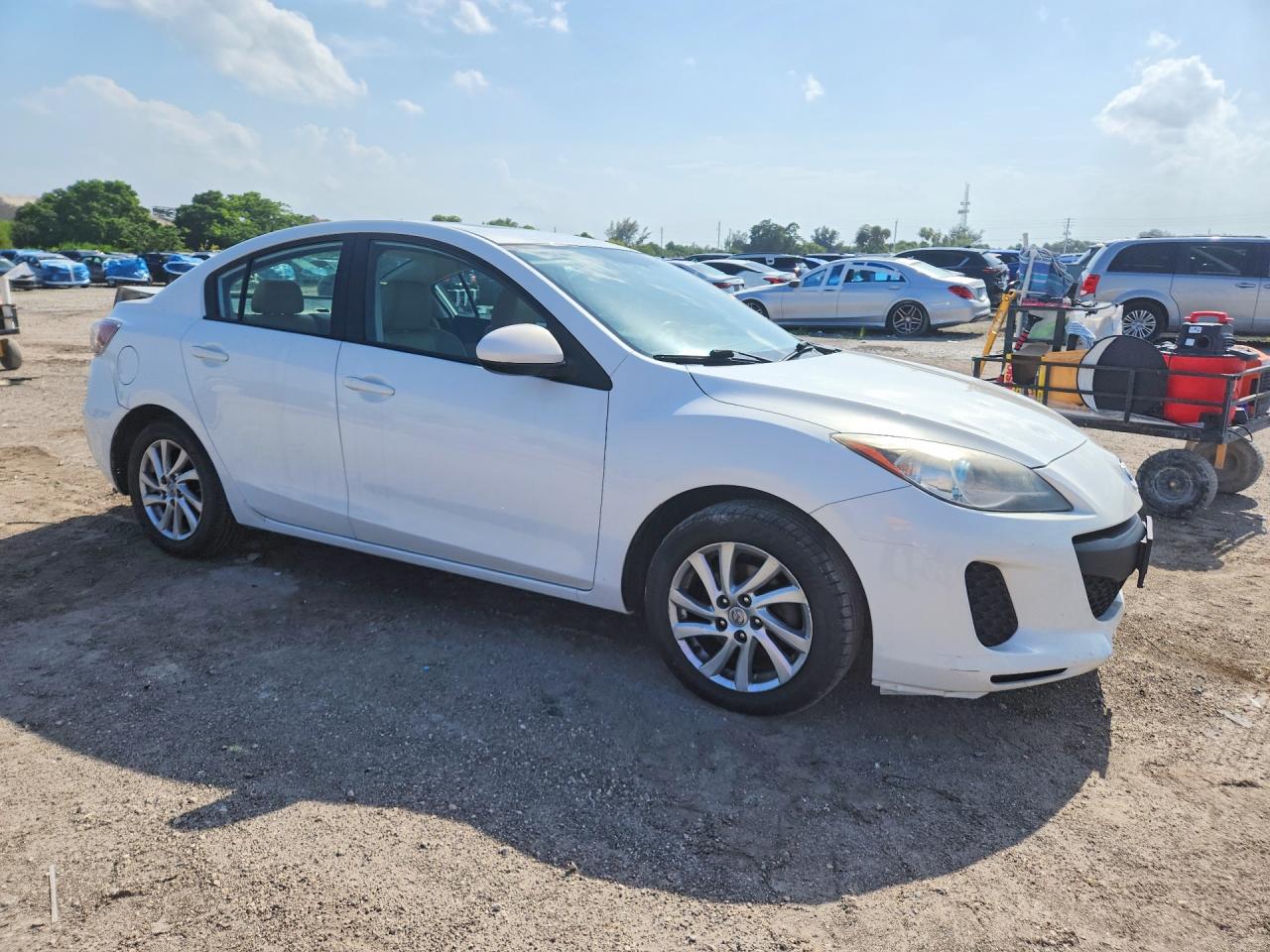2012 Mazda 3 I White vin: JM1BL1W82C1692456