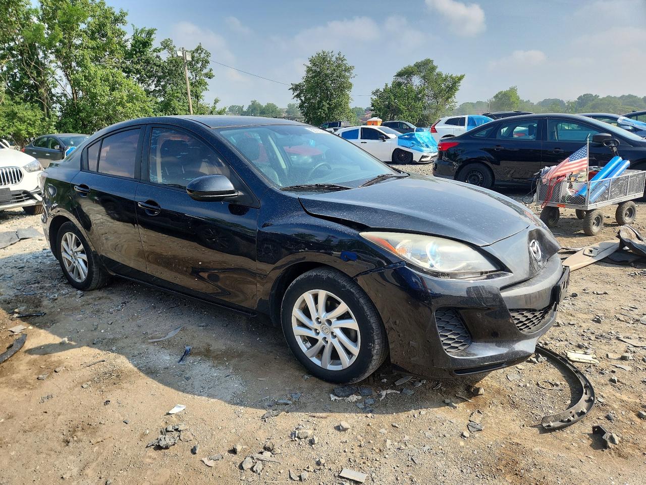 2012 Mazda 3 I Black vin: JM1BL1W85C1657586