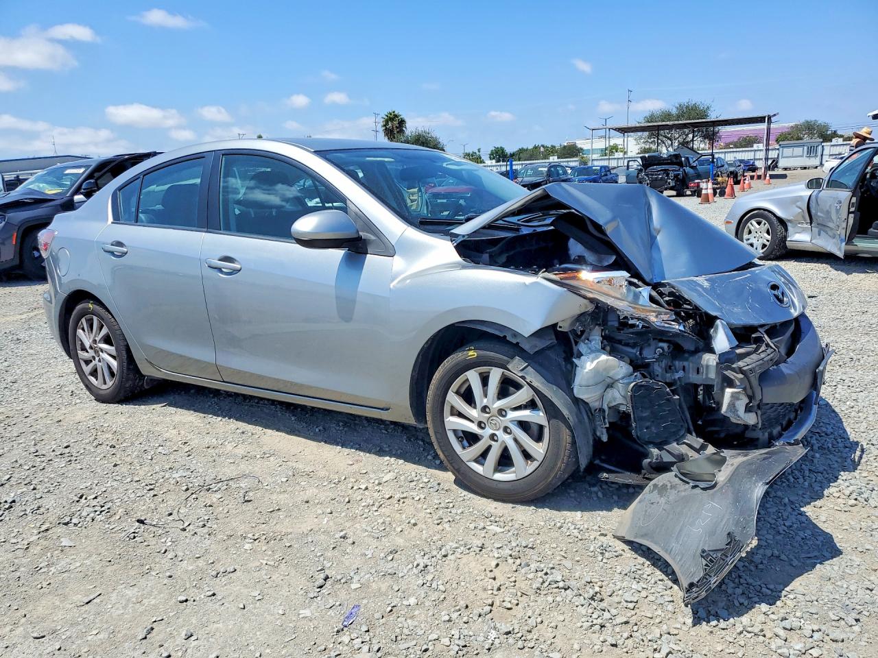 2012 Mazda 3 I Gray vin: JM1BL1W8XC1650133