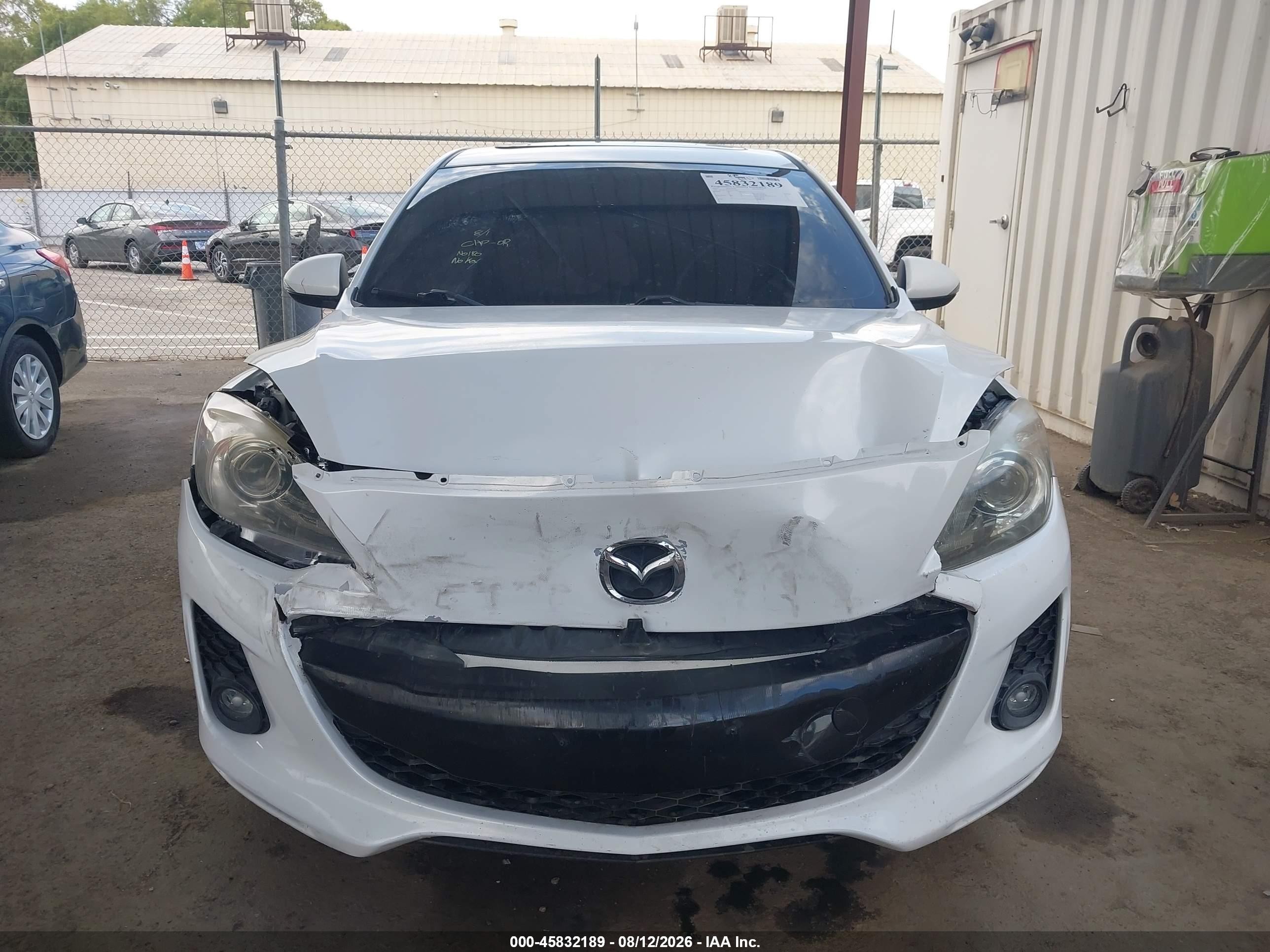 2012 Mazda Mazda3 S Grand Touring White vin: JM1BL1W94C1672749