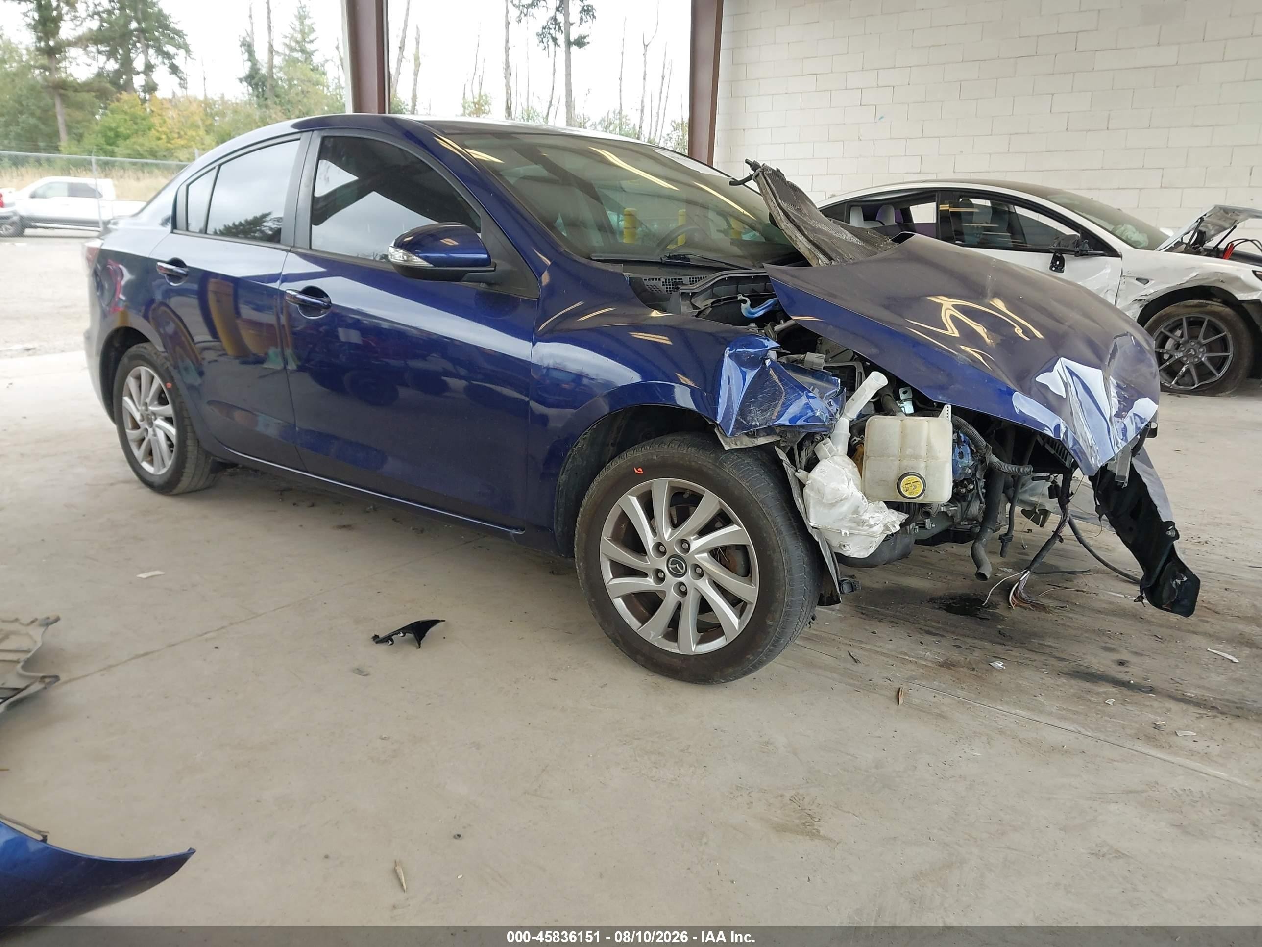 2013 Mazda Mazda3 I Grand Touring Синий vin: JM1BL1WP3D1775354