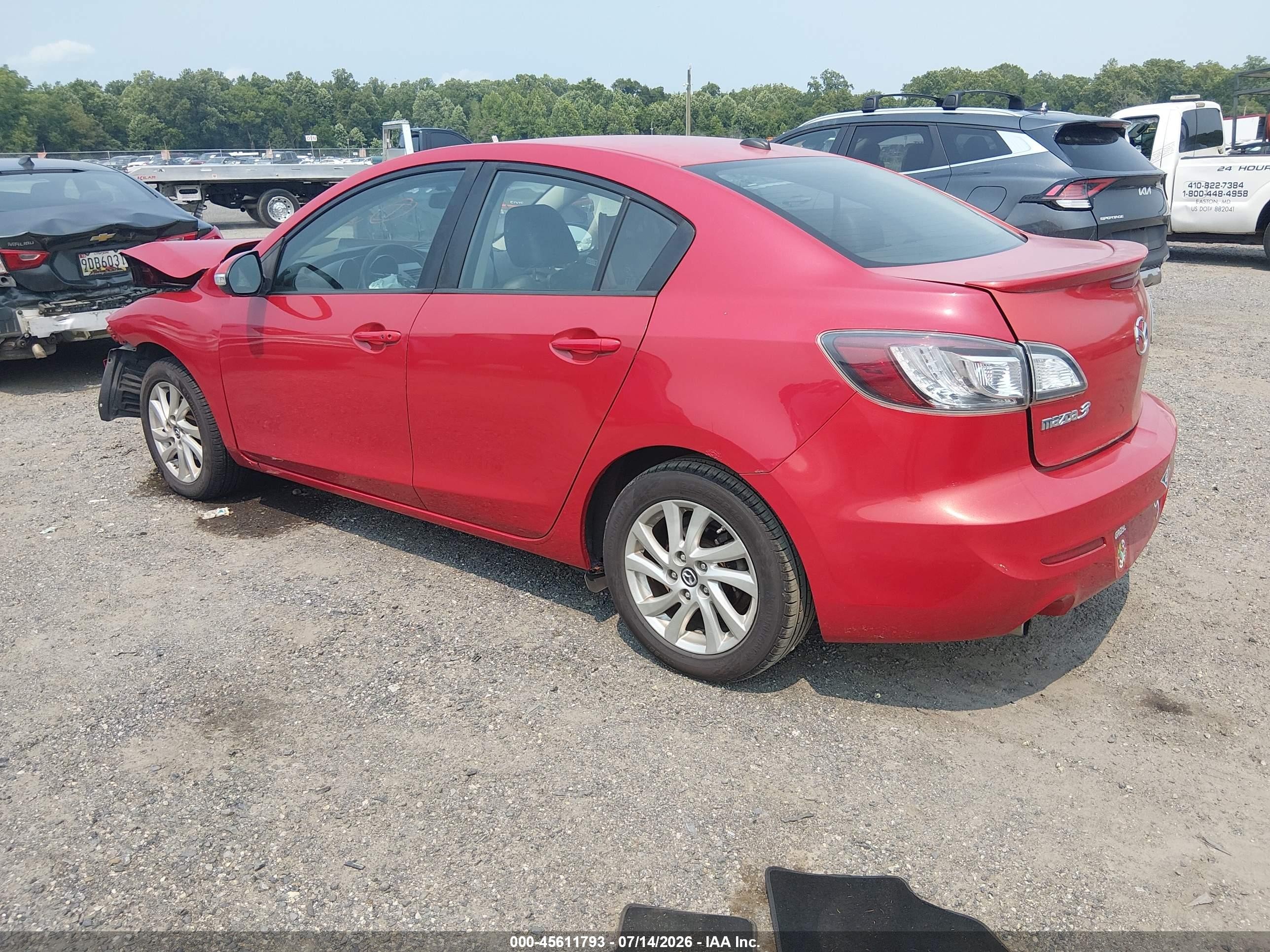 2013 Mazda Mazda3 I Grand Touring Красный vin: JM1BL1WP5D1740041