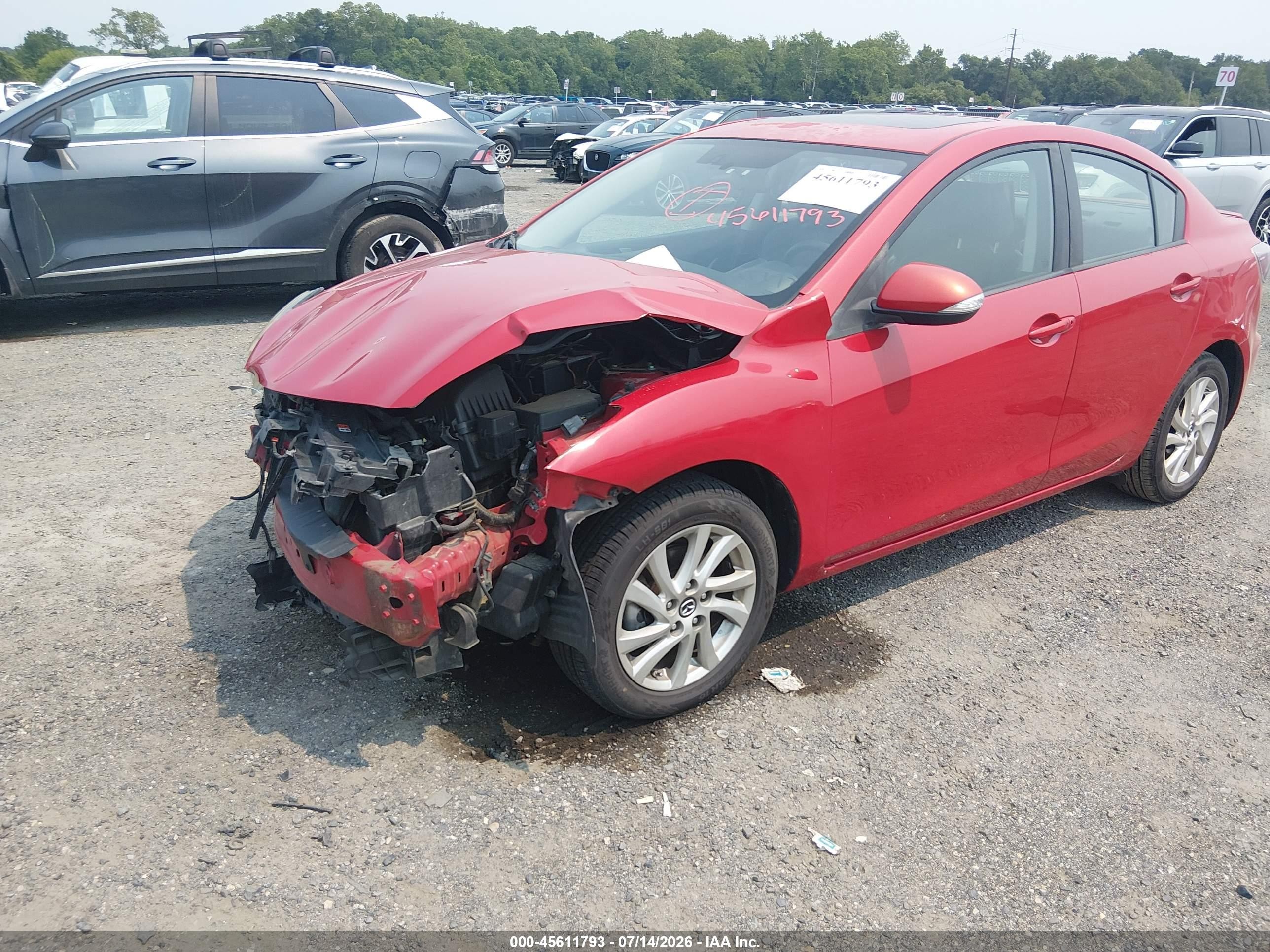 2013 Mazda Mazda3 I Grand Touring Красный vin: JM1BL1WP5D1740041