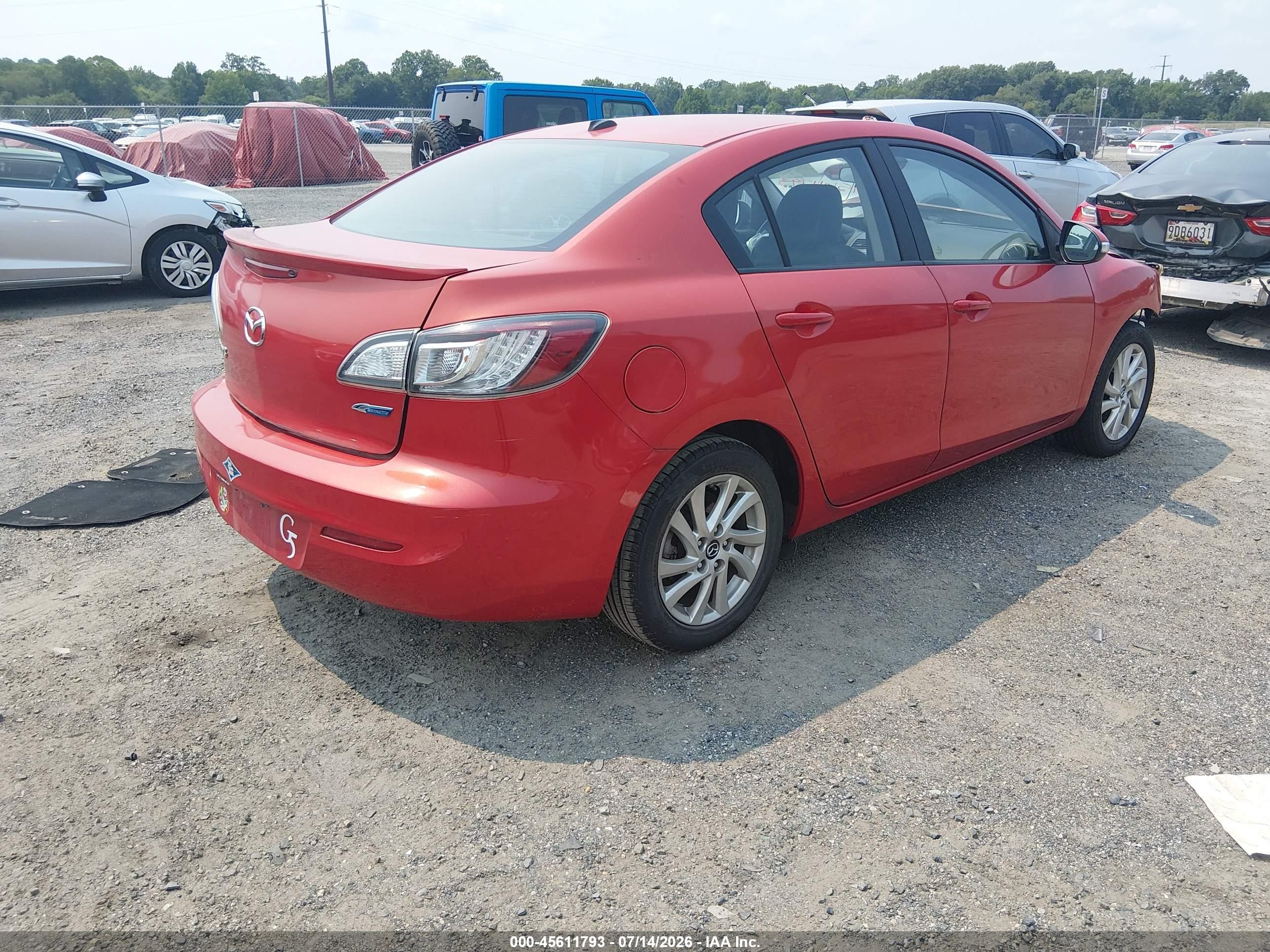 2013 Mazda Mazda3 I Grand Touring Красный vin: JM1BL1WP5D1740041