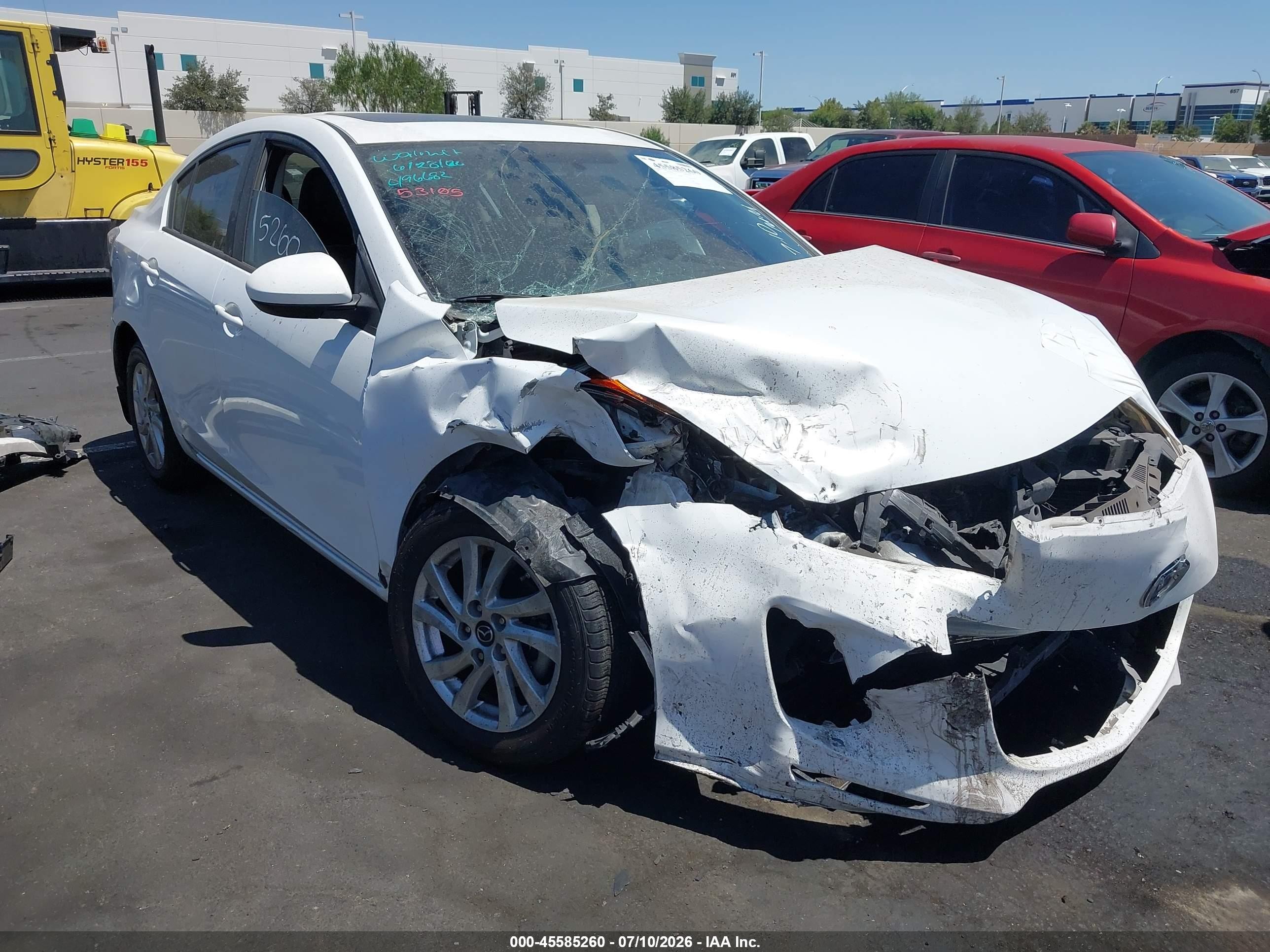 2013 Mazda Mazda3 I Grand Touring Белый vin: JM1BL1WP5D1783262