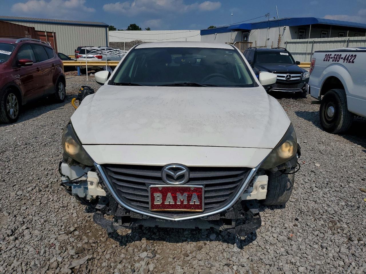 2014 Mazda 3 Sport White vin: JM1BM1K71E1144896