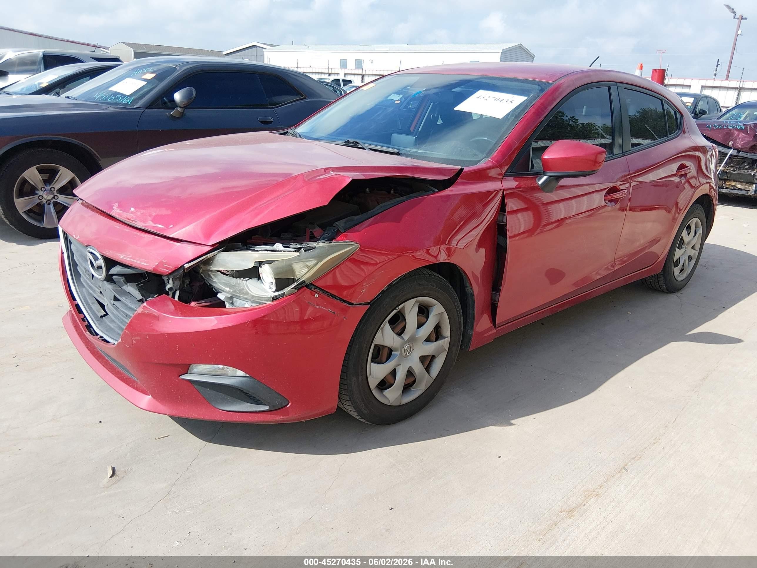 2015 Mazda Mazda3 I Sport Красный vin: JM1BM1K72F1258794