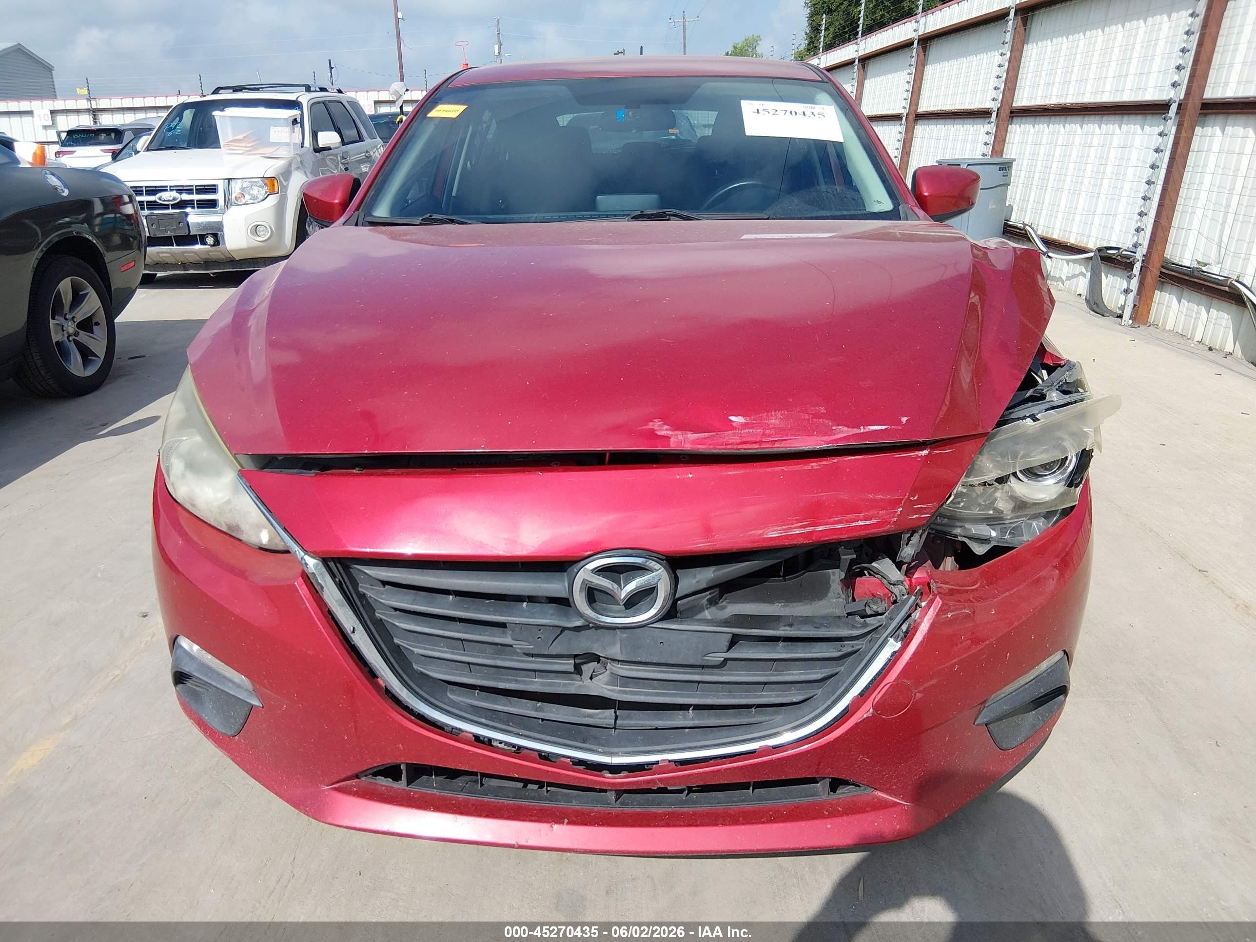 2015 Mazda Mazda3 I Sport Красный vin: JM1BM1K72F1258794