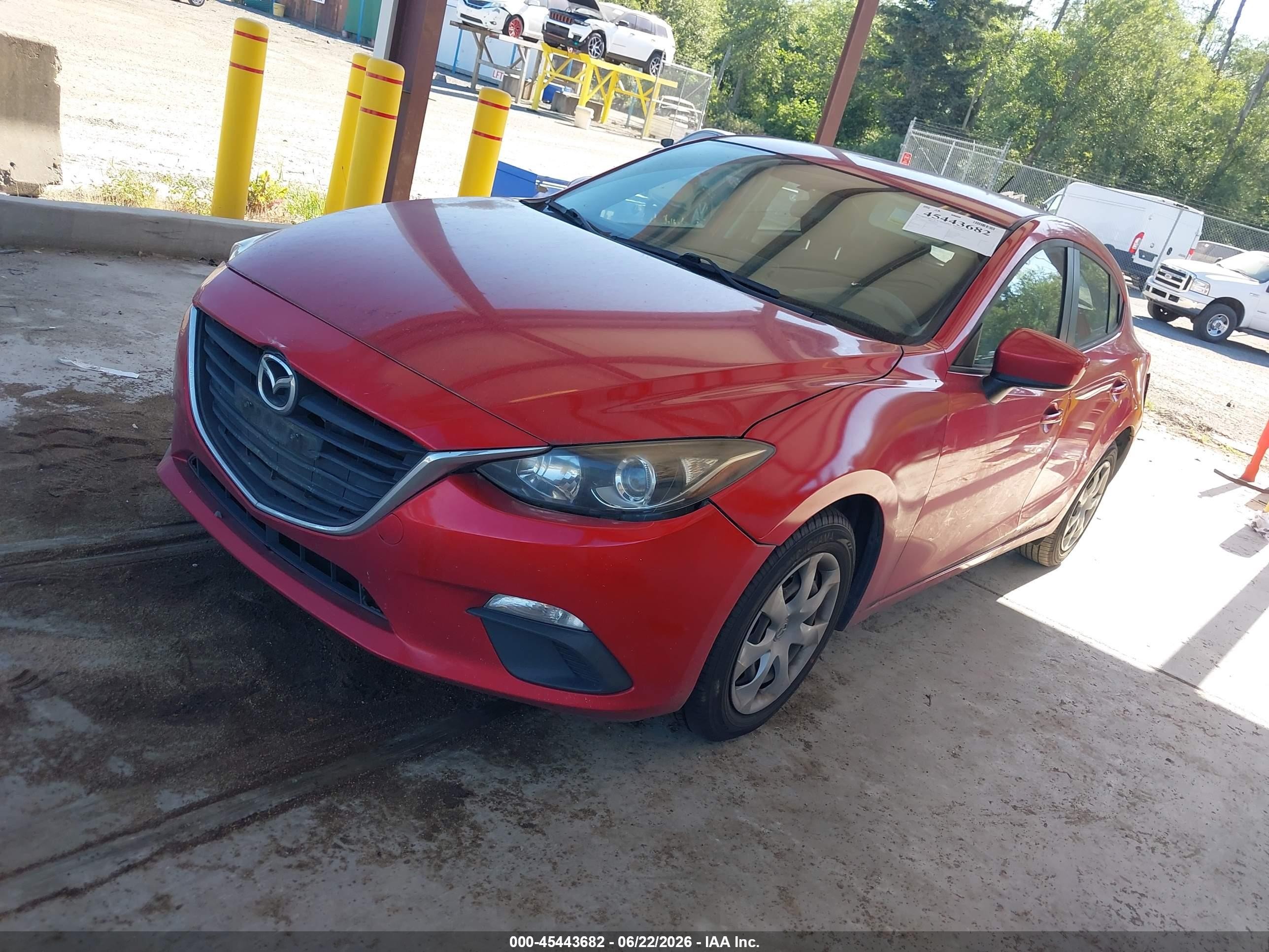 2015 Mazda Mazda3   Красный vin: JM1BM1K73F1239302