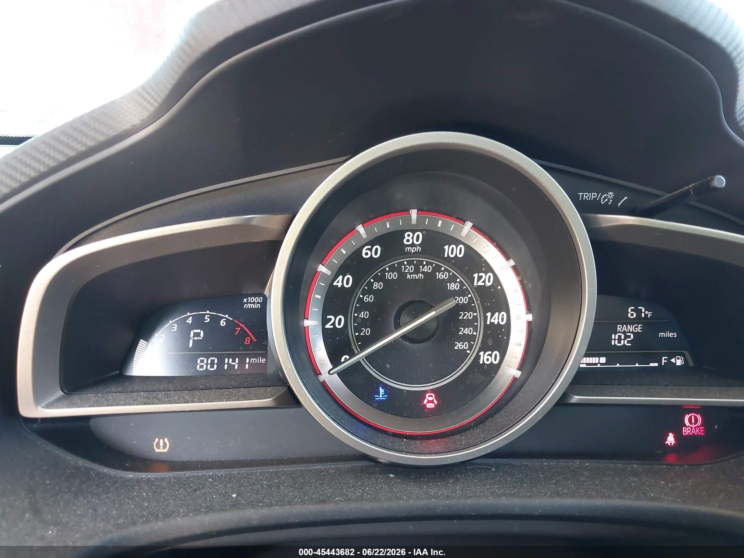 2015 Mazda Mazda3   Красный vin: JM1BM1K73F1239302