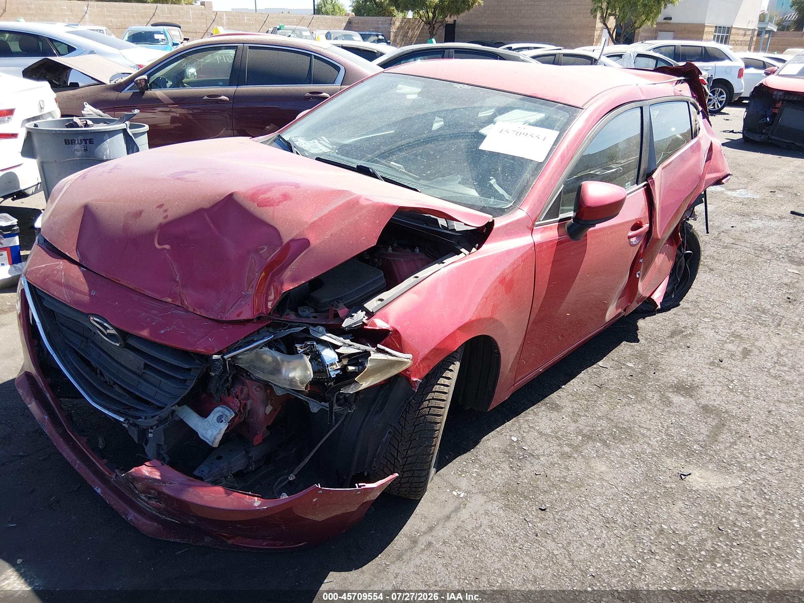 2015 Mazda Mazda3 I Sport Burgundy vin: JM1BM1K75F1224350